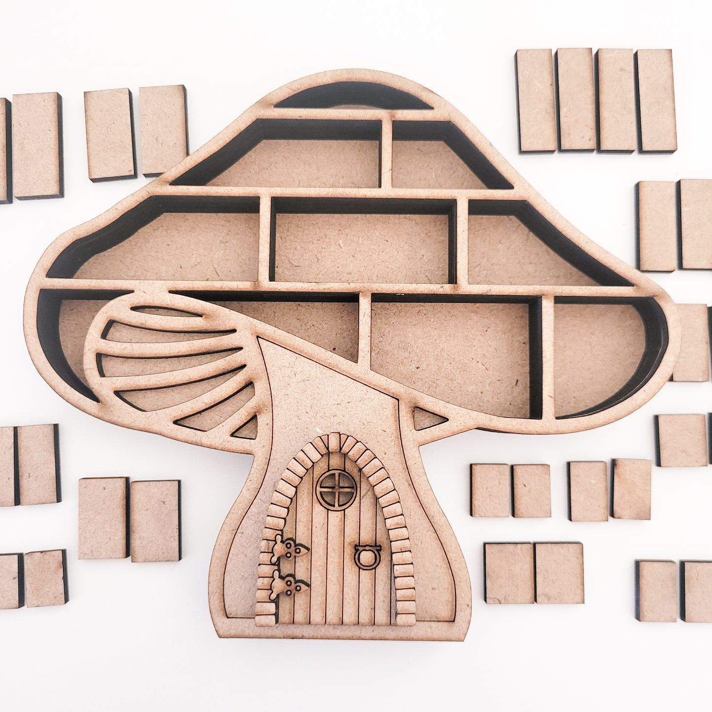 Mini Mushroom Fairy Garden Bookshelf DIY Kit