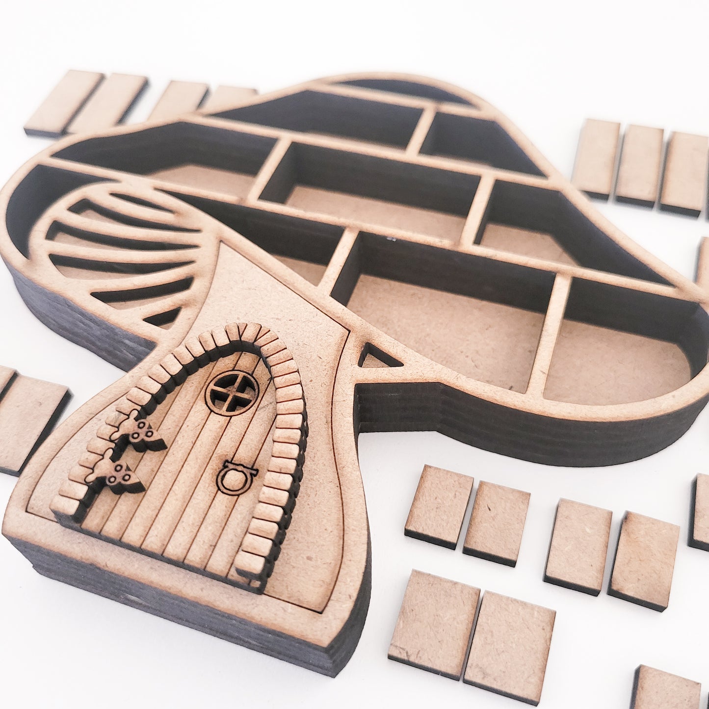 Mini Mushroom Fairy Garden Bookshelf DIY Kit