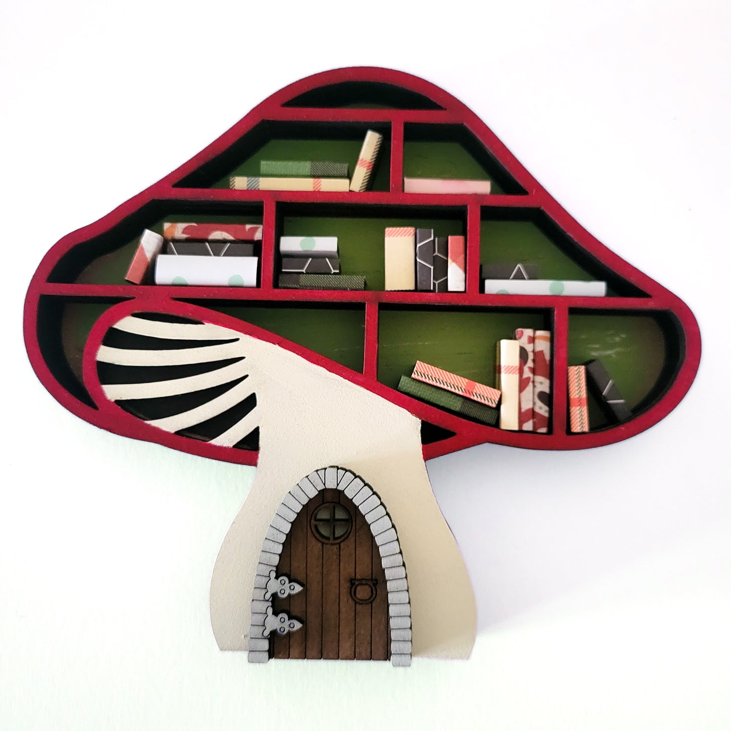 Mini Mushroom Fairy Garden Bookshelf DIY Kit