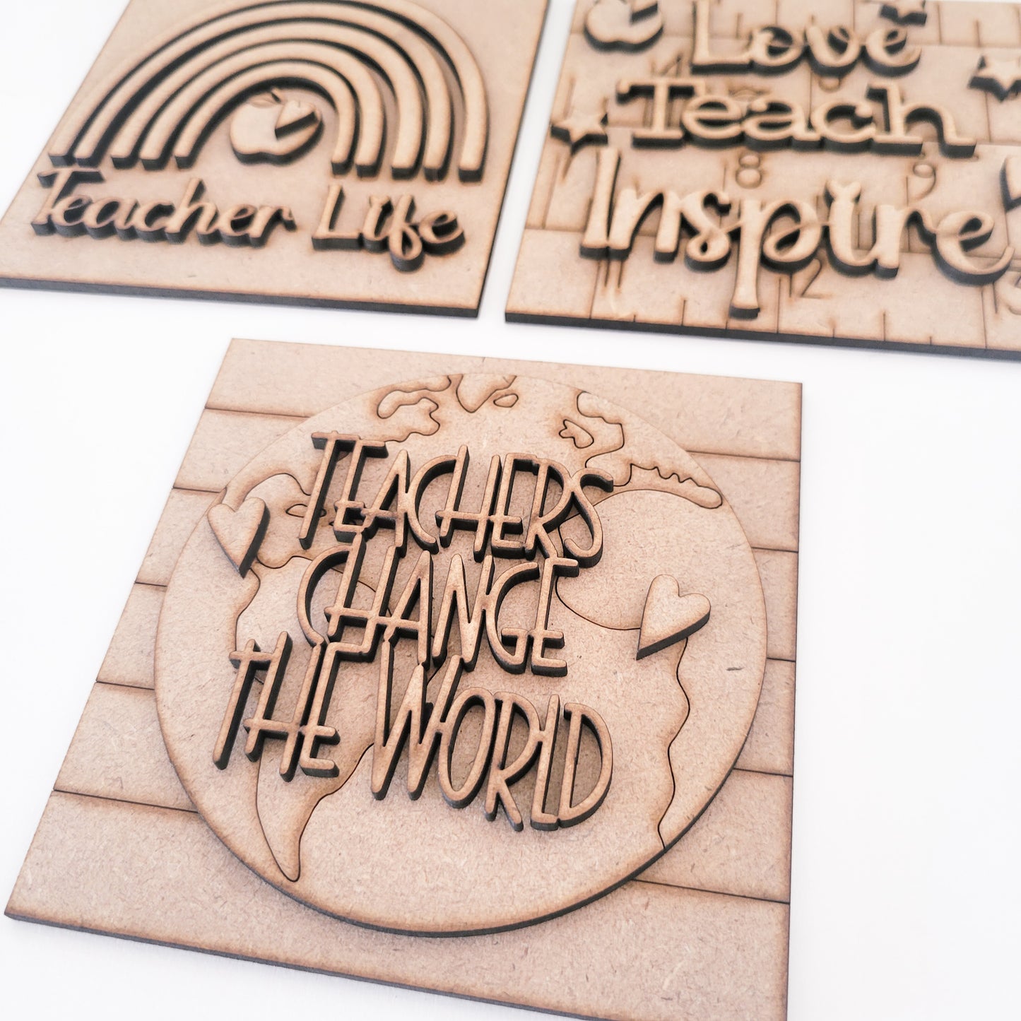 Teachers Change the World Square Tiles