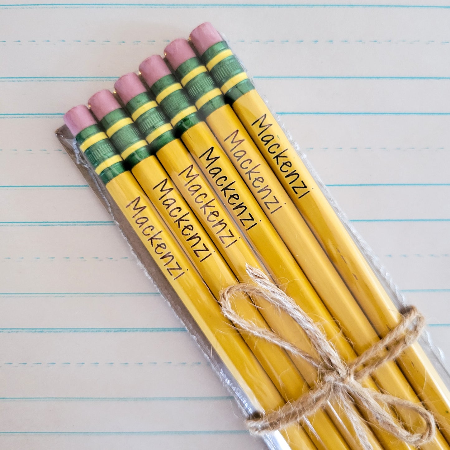 Custom Name Personalized Engraved Pencils for Back to School