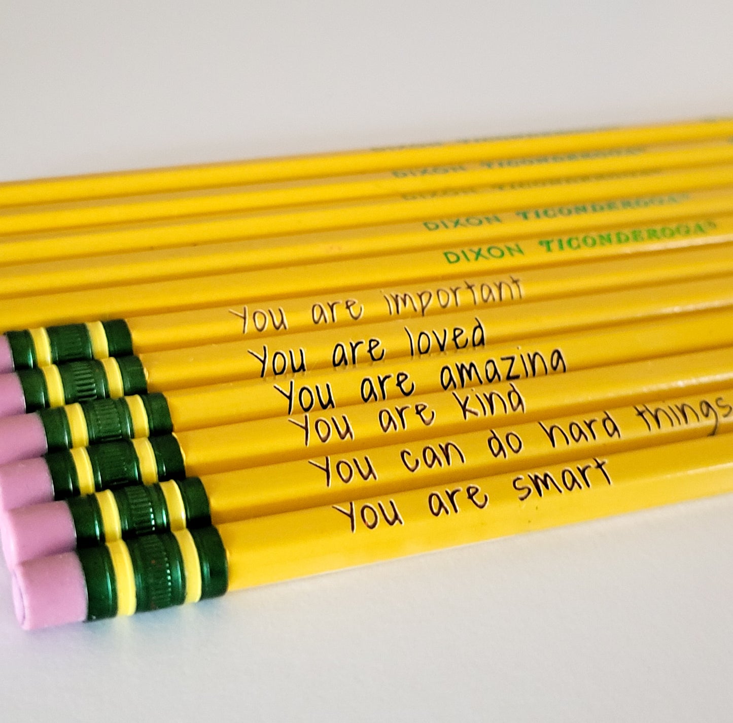 Affirmations Custom Engraved Pencils for Back to School