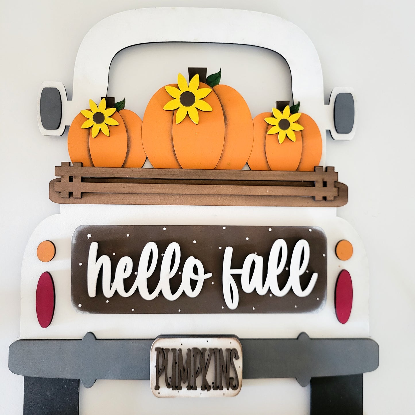 Hello Fall Pumpkins Interchangeable Truck Add-On