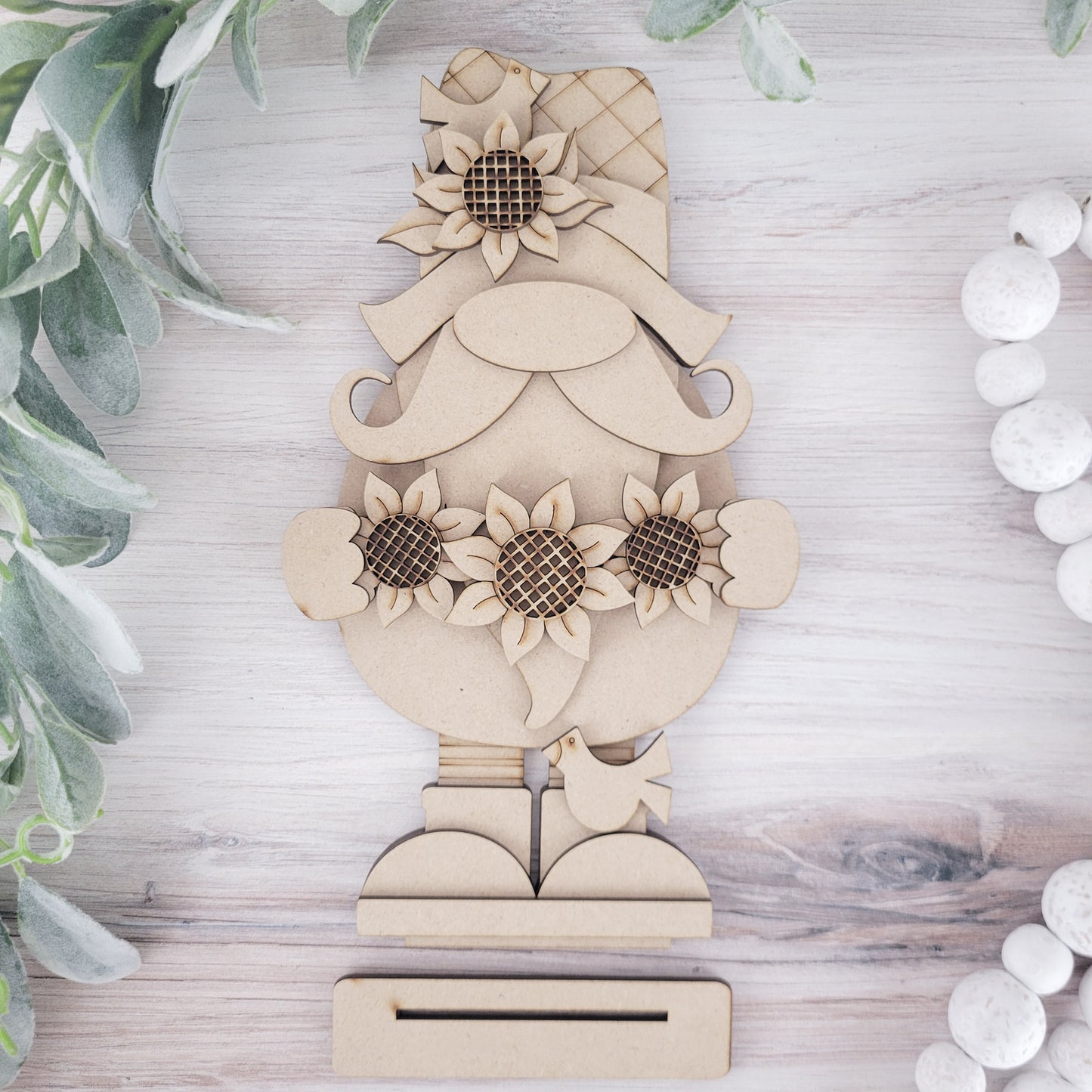 Sunflower Gnome Standing Shelf Decor