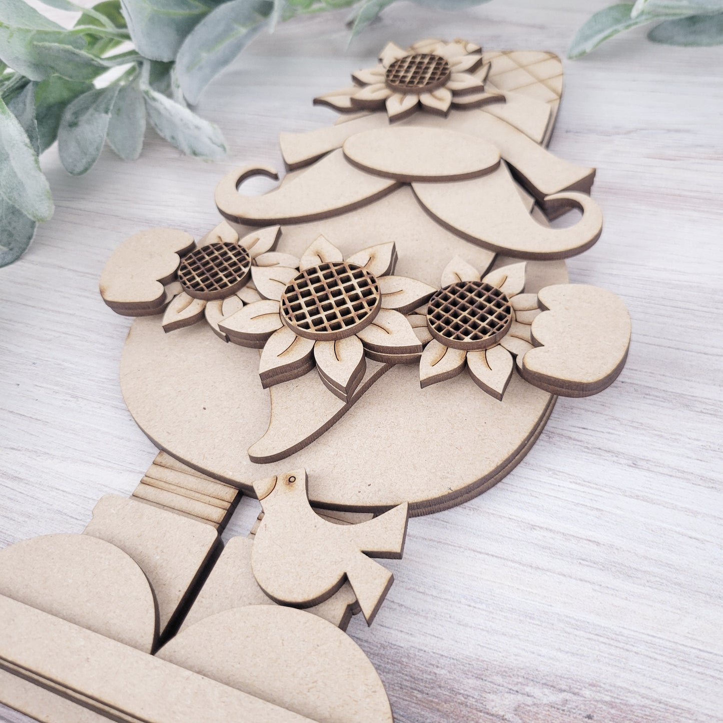 Sunflower Gnome Standing Shelf Decor