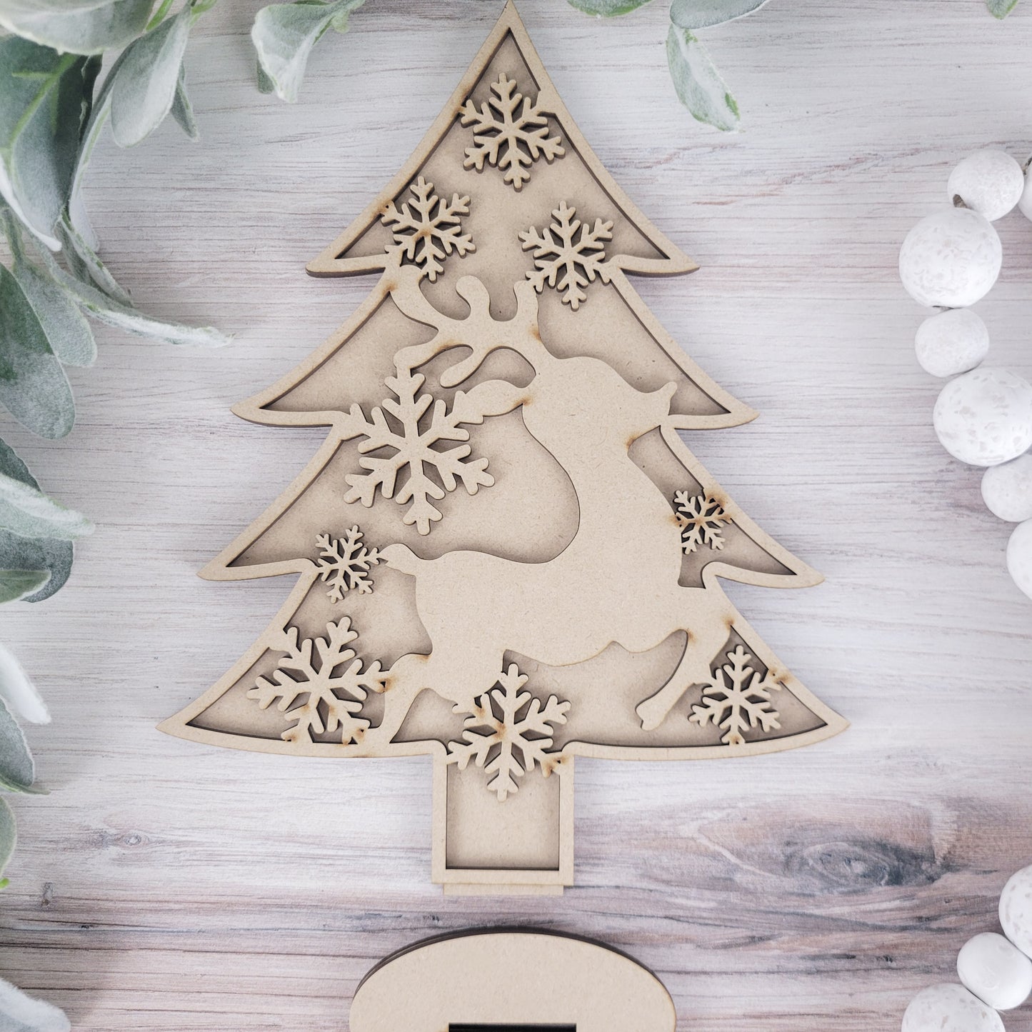 Reindeer Standing Christmas Holiday Tree