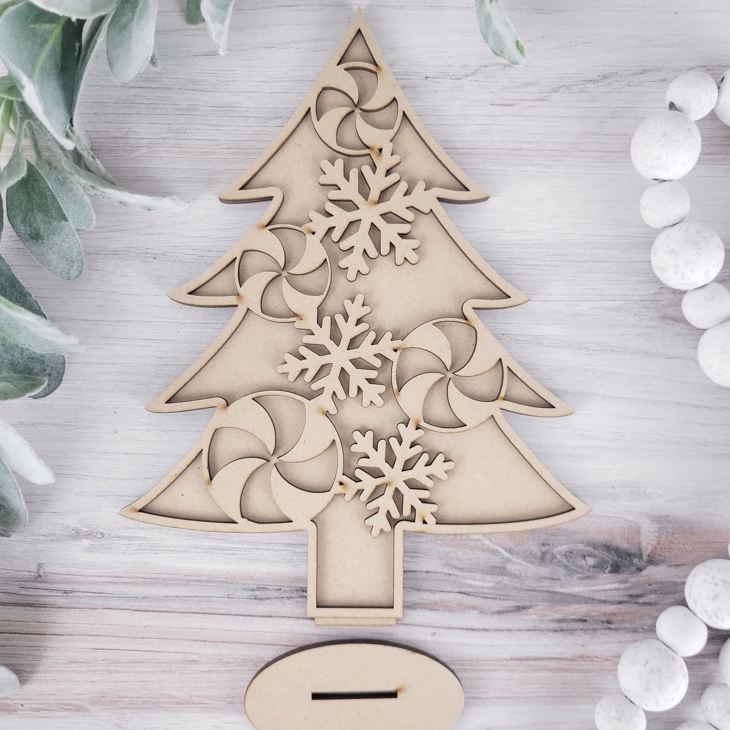 Standing Christmas Holiday Trees Set of 6
