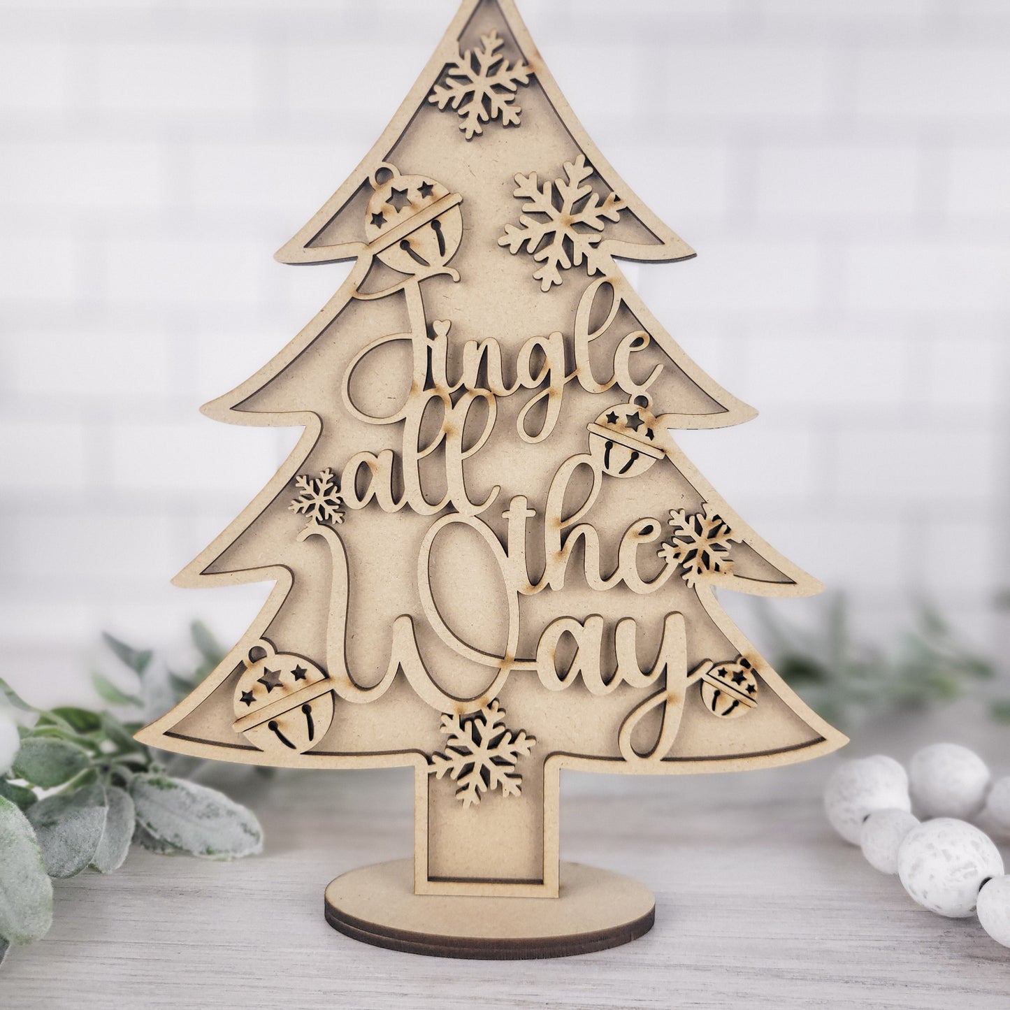 Jingle All The Way Standing Christmas Holiday Tree