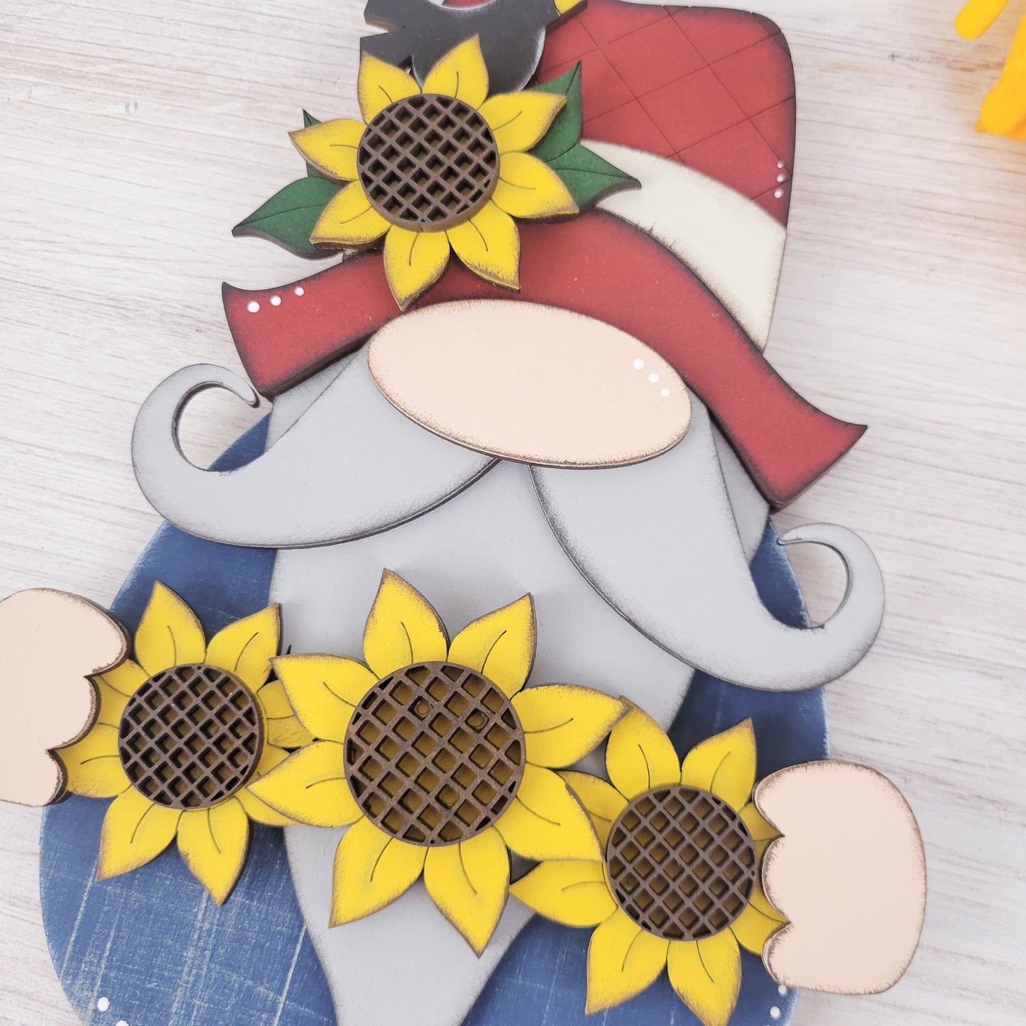 Sunflower Gnome Standing Shelf Decor