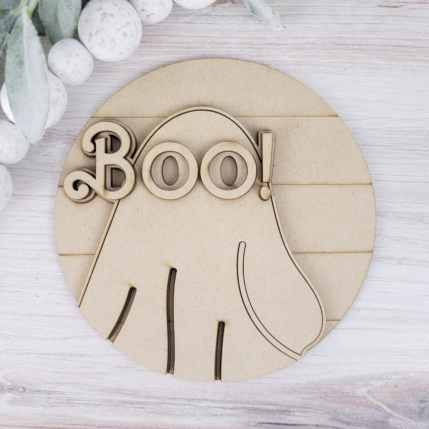 Boo Ghost Halloween 6" Round