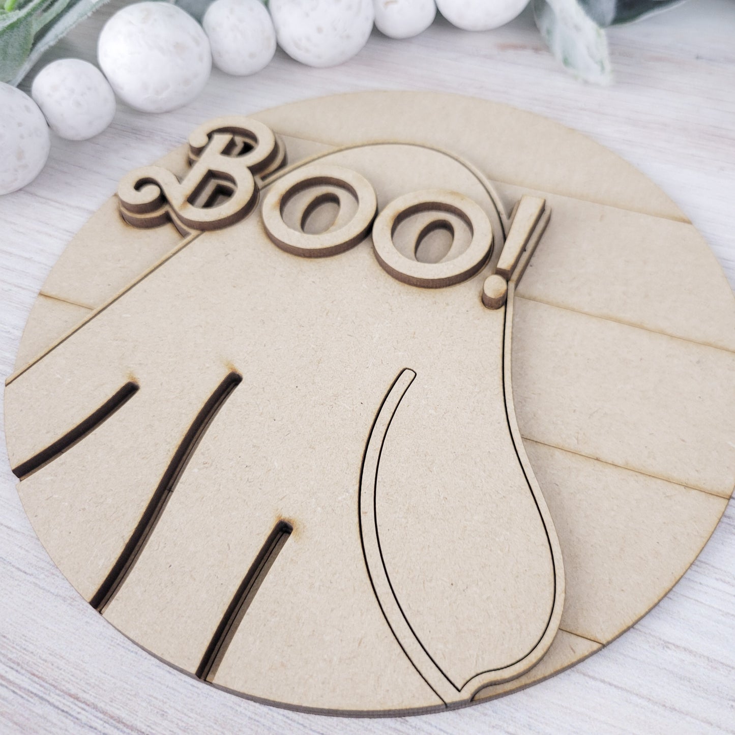 Boo Ghost Halloween 6" Round