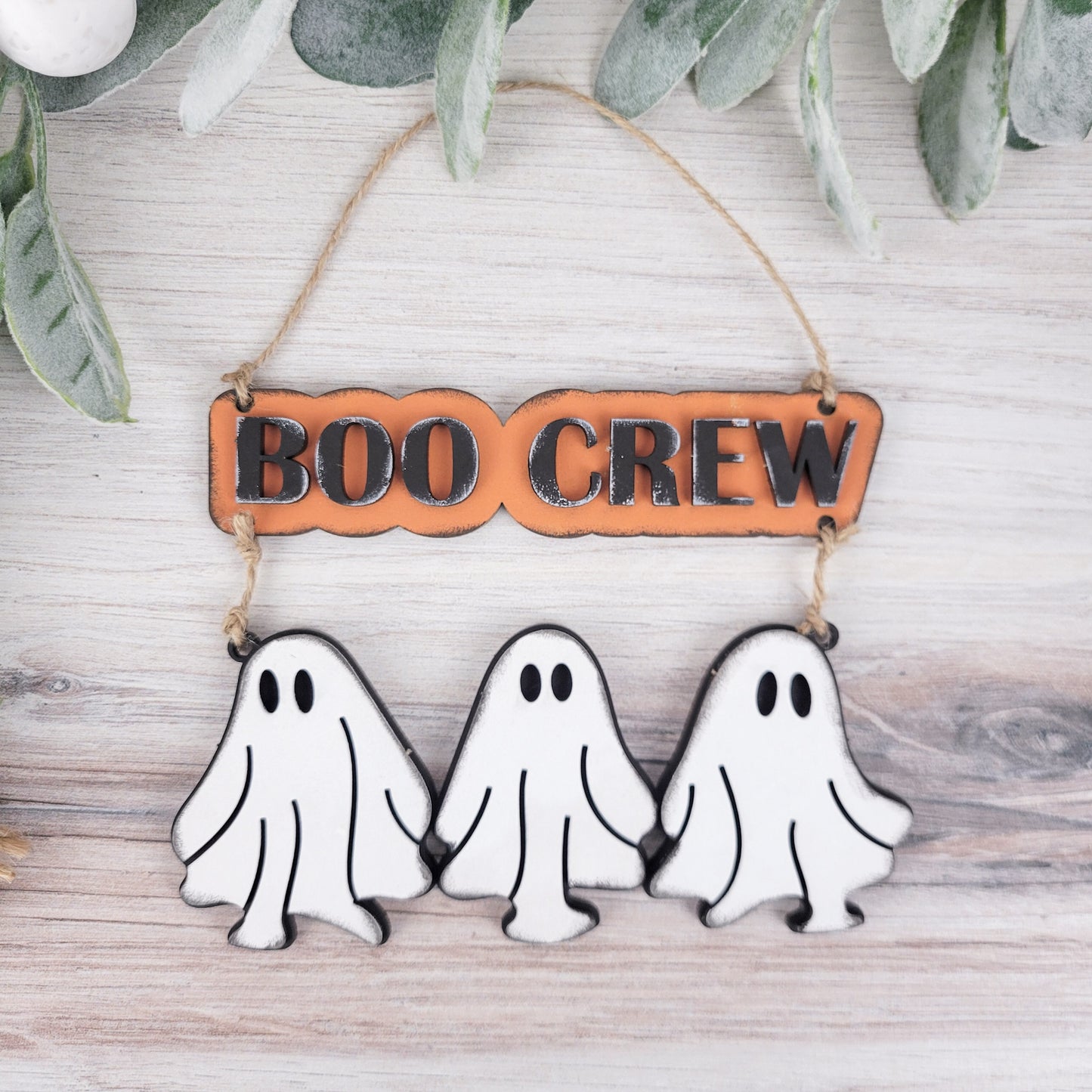 Boo Crew Kids Halloween Hanging Sign