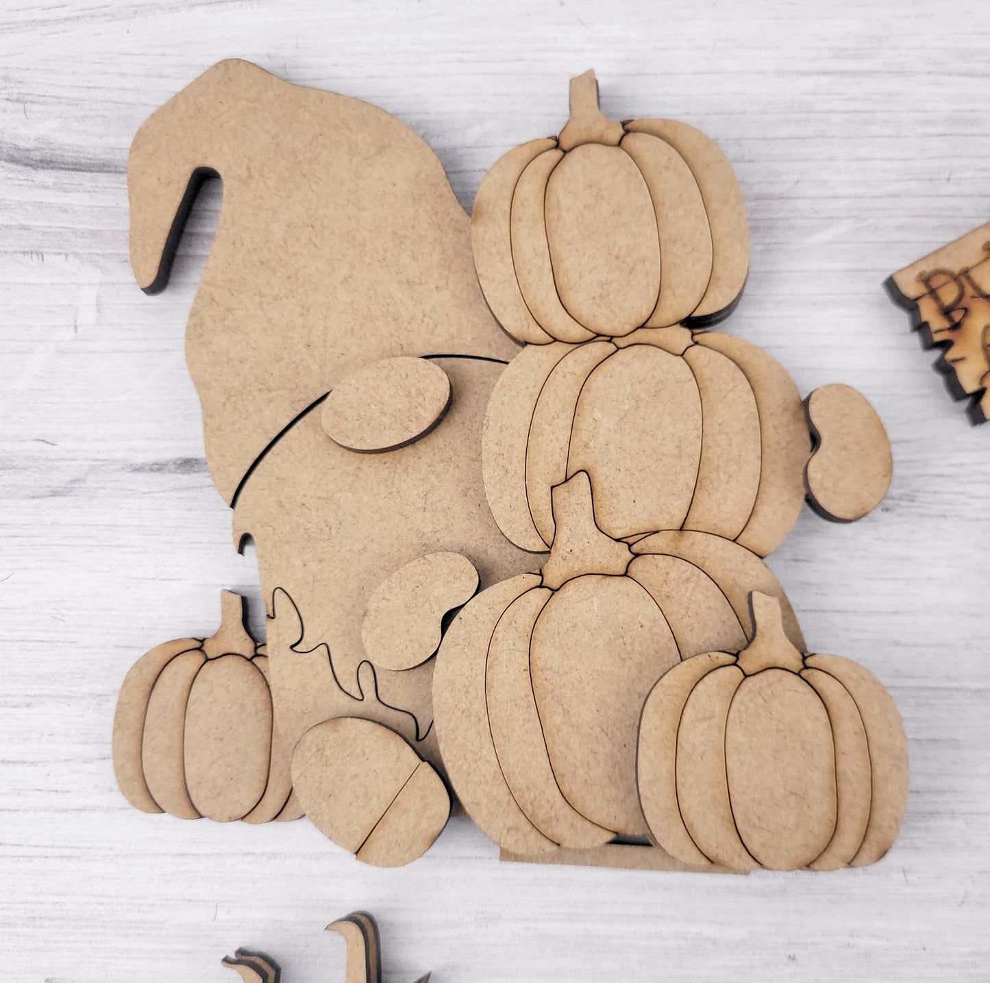 Fall Standing Gnomes Set of 6 DIY Paint Kit