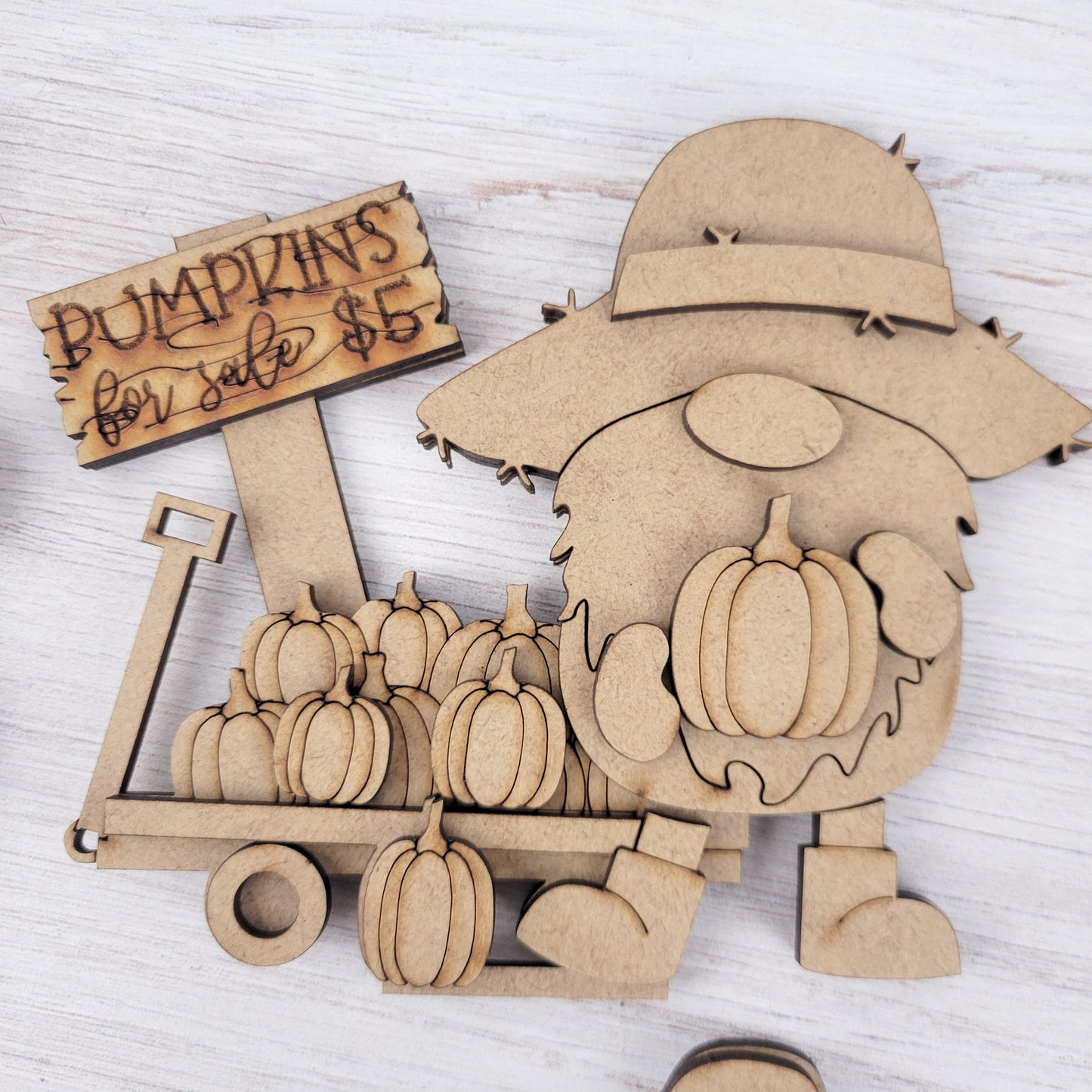 Fall Standing Gnomes Set of 6 DIY Paint Kit