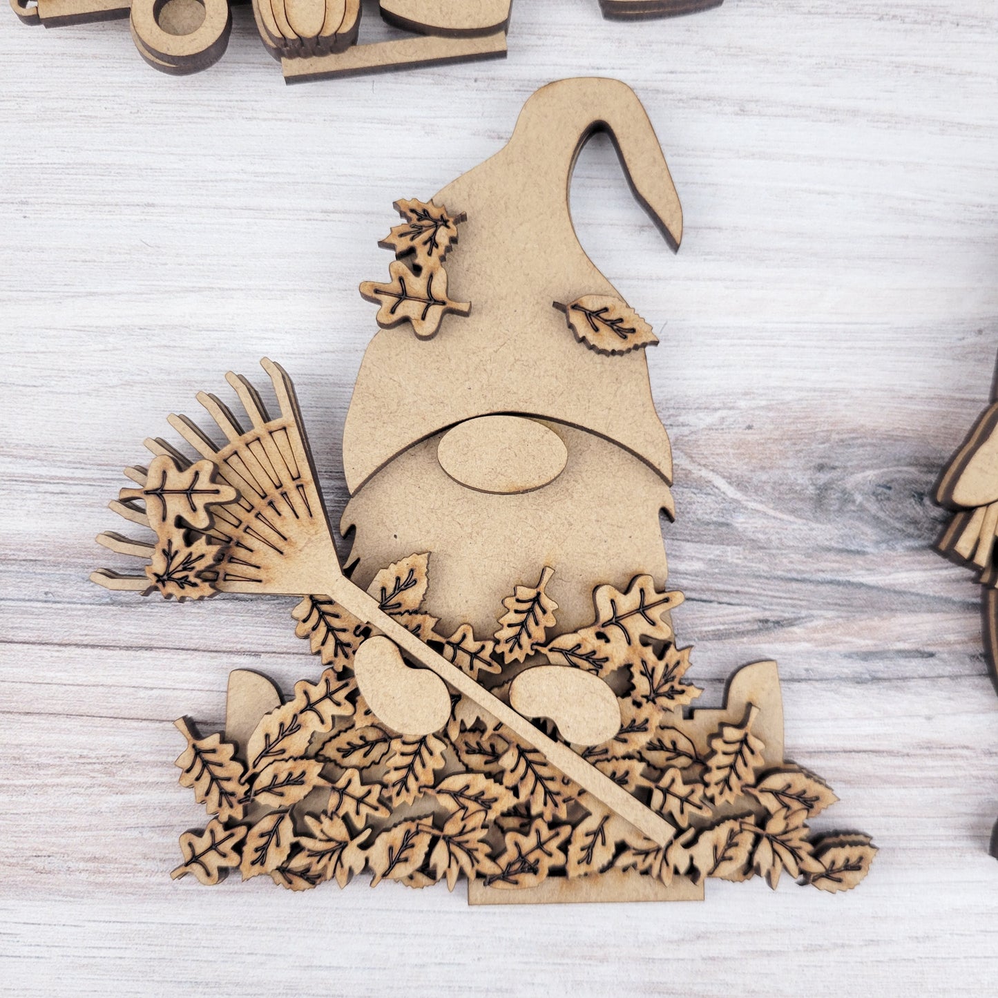 Fall Standing Gnomes Set of 6 DIY Paint Kit