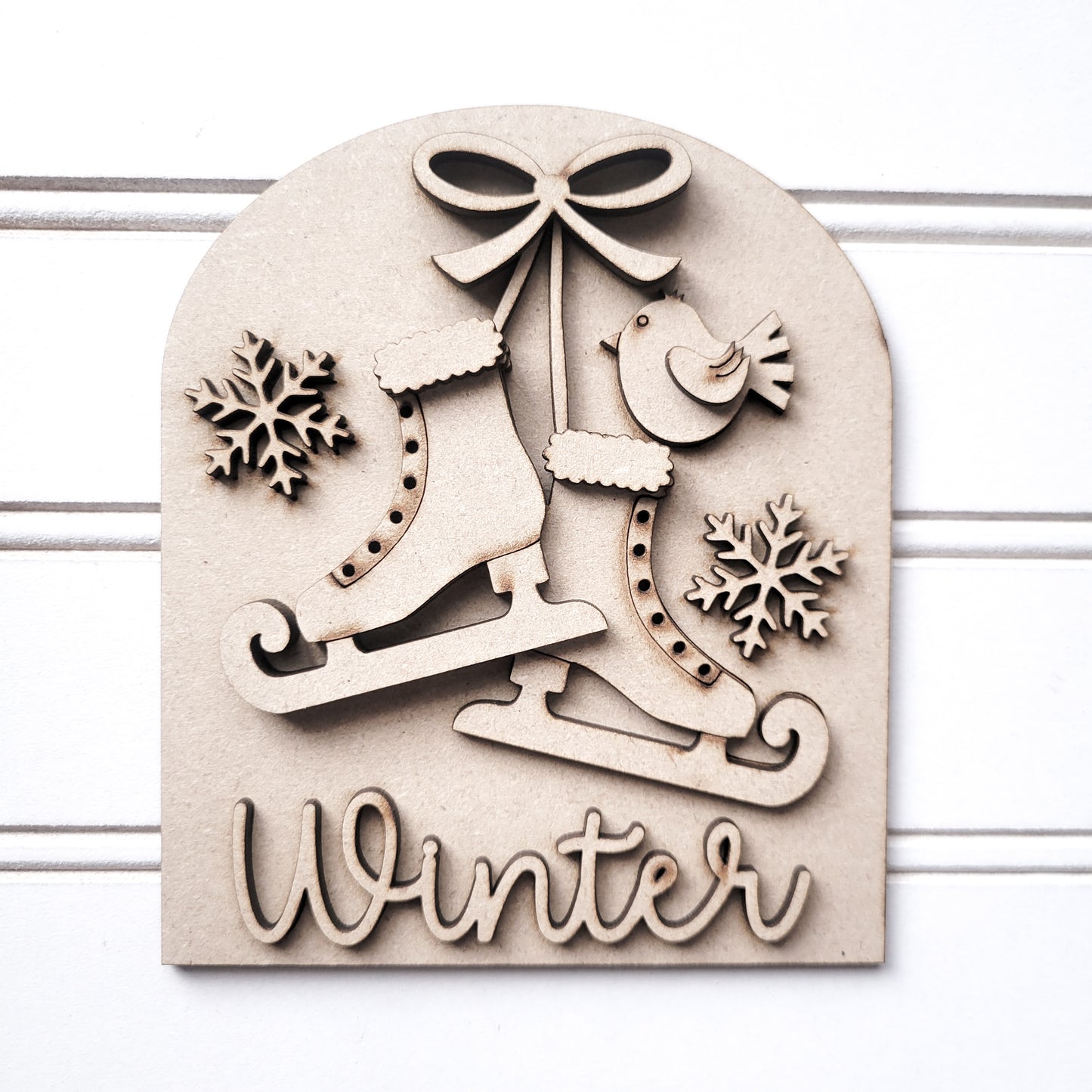 January V2 Seasonal Interchangeable Insert – Fits DIY Arched Frame Kits