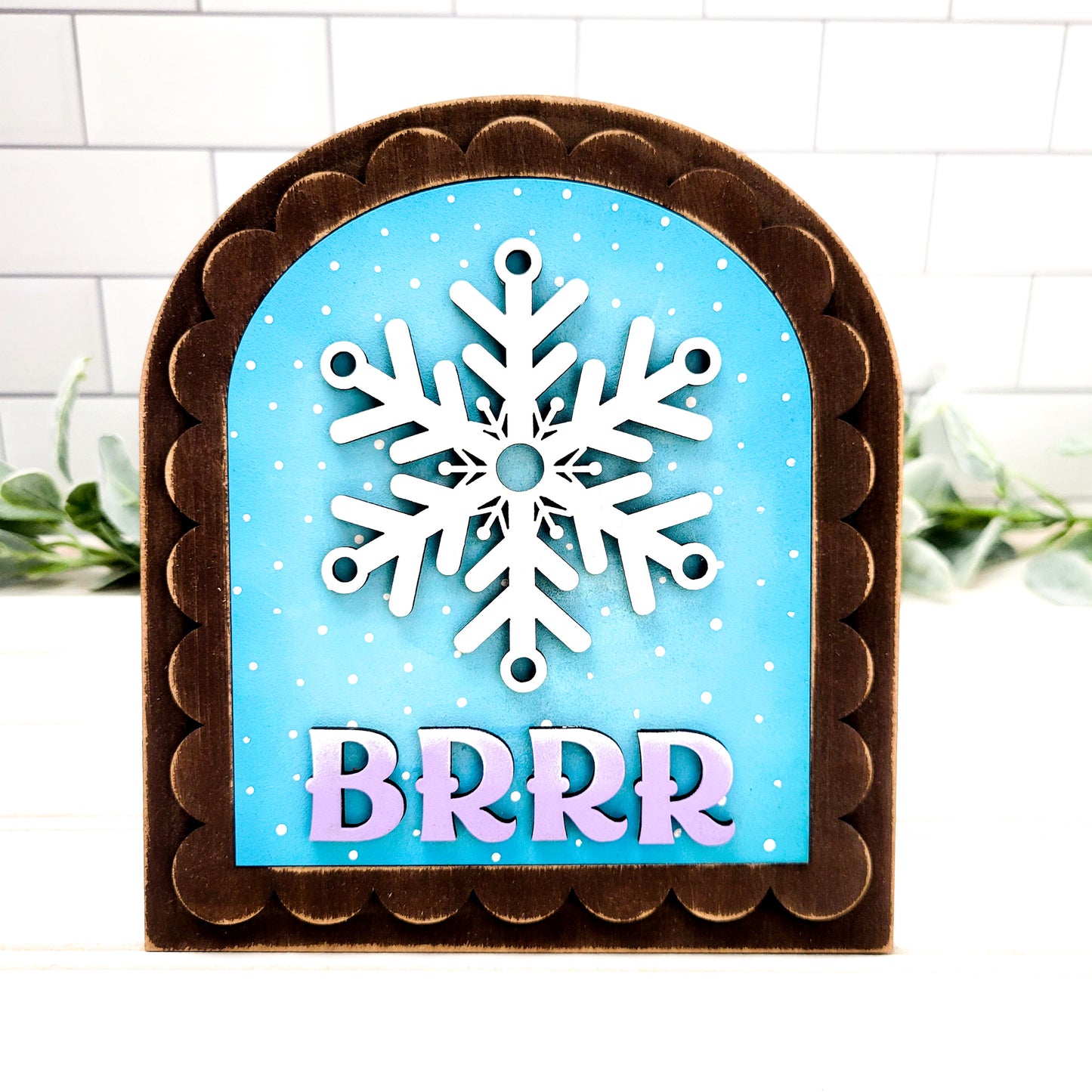 January V1 Seasonal Interchangeable Insert – Fits DIY Arched Frame Kits