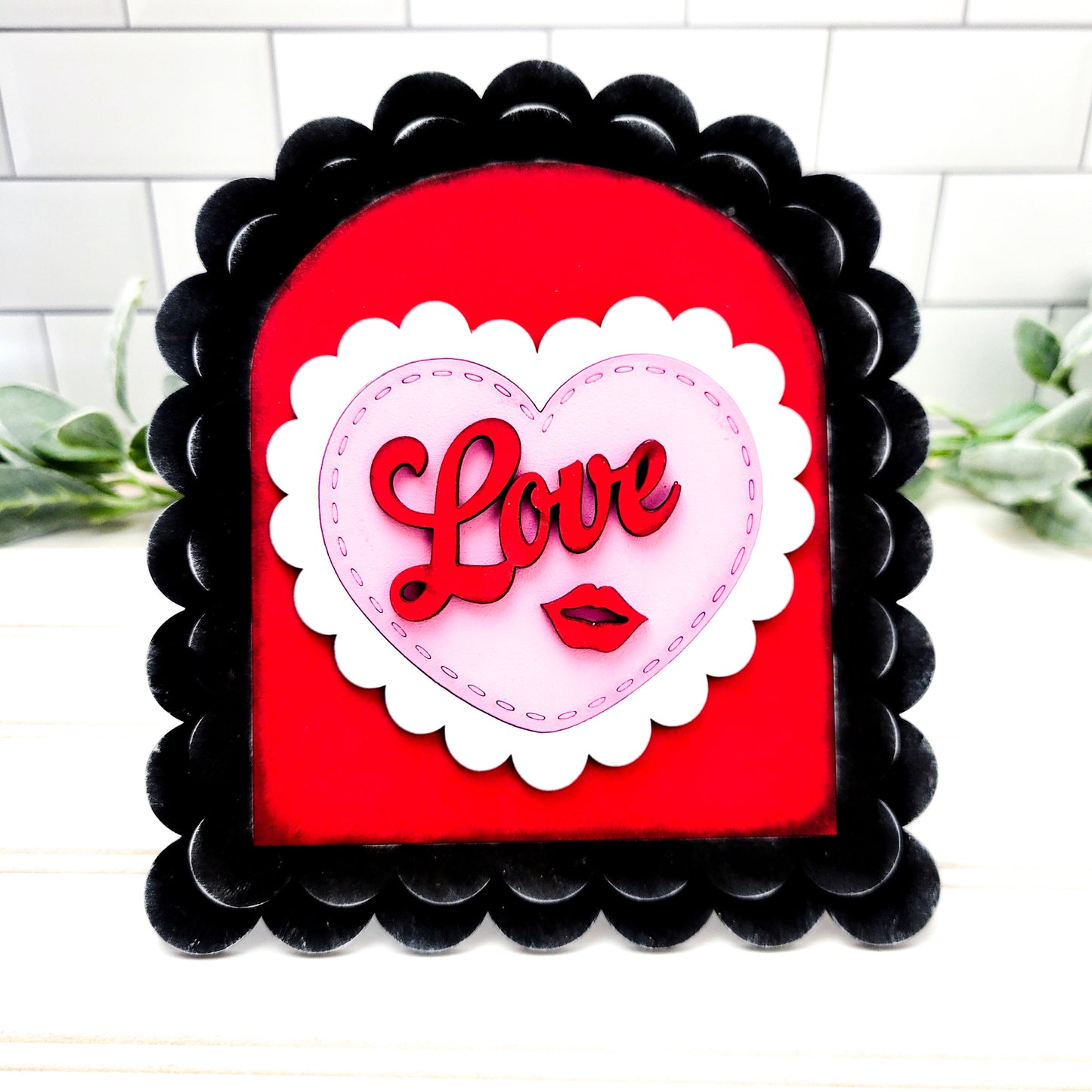 February V1 Seasonal Interchangeable Insert – Fits DIY Arched Frame Kits