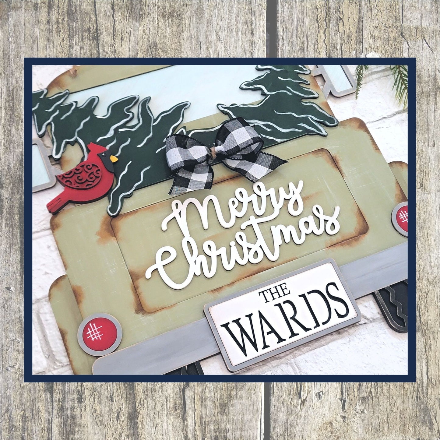 Merry Christmas Truck Hanging Sign DIY Kit