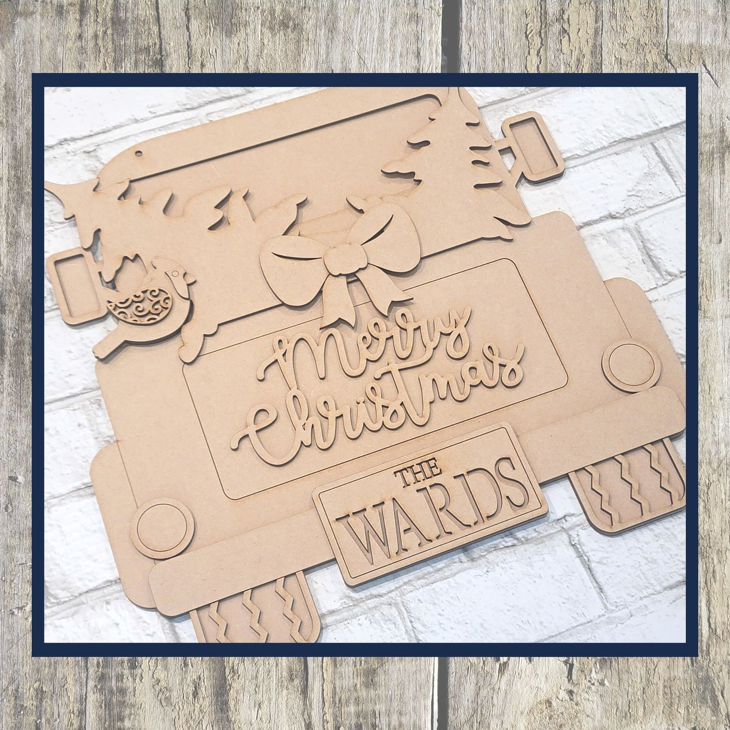Merry Christmas Truck Hanging Sign DIY Kit