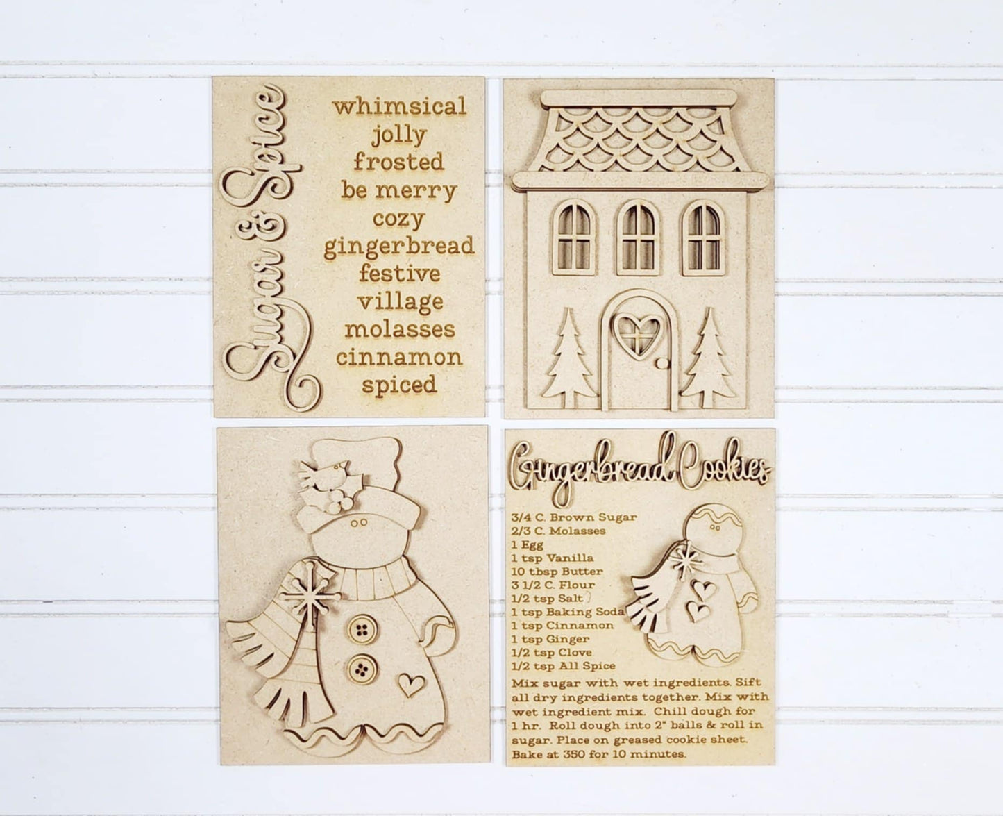 Victorian Gingerbread Christmas Interchangeable Signs July 2025