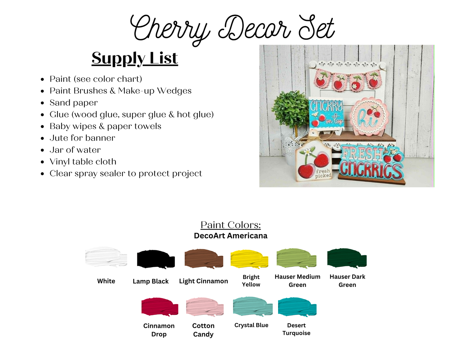 Fresh Picked Cherries Decor Set June 2026
