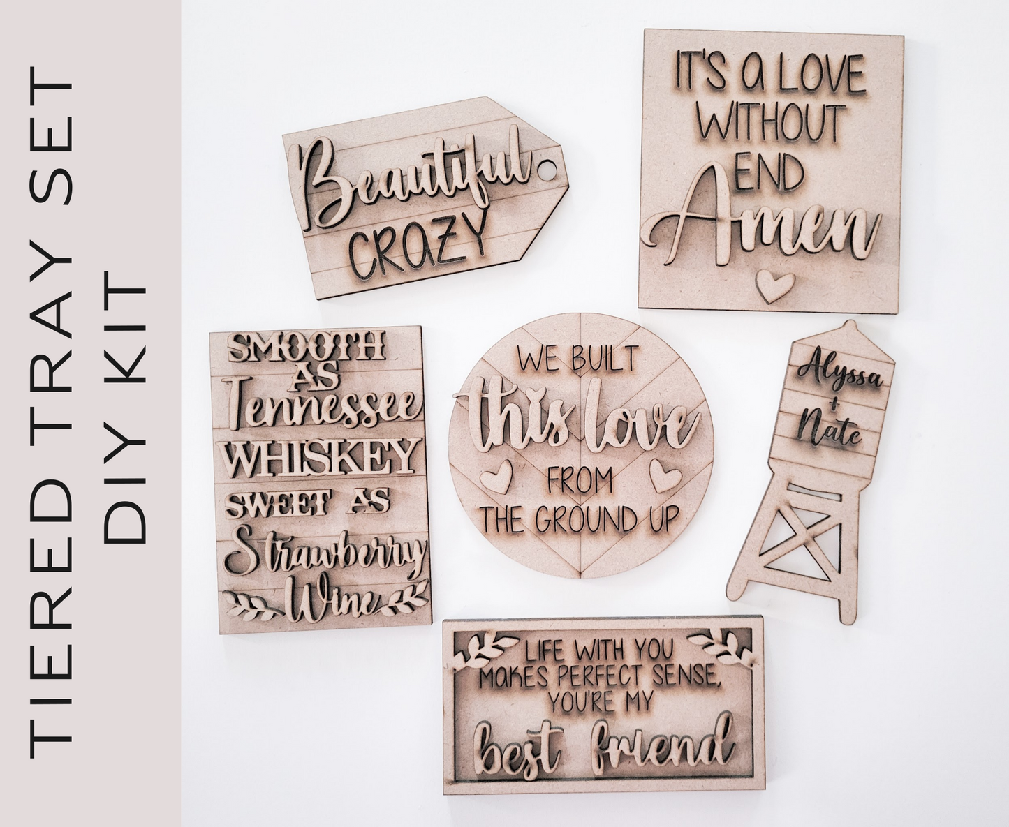 Country Love Songs Tiered Tray DIY Paint Kit