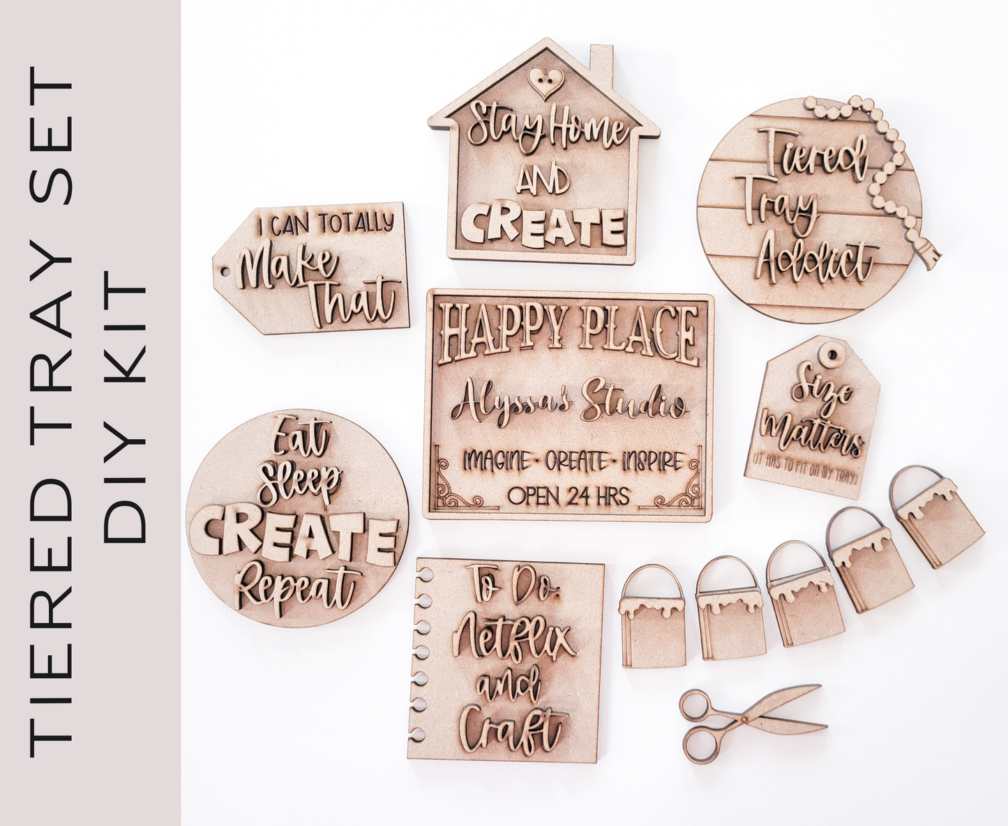 Stay Home and Create Tiered Tray DIY Paint Kit