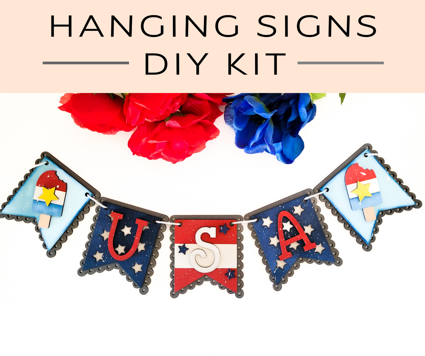 USA 4th of July Independence Day Banner DIY Kit