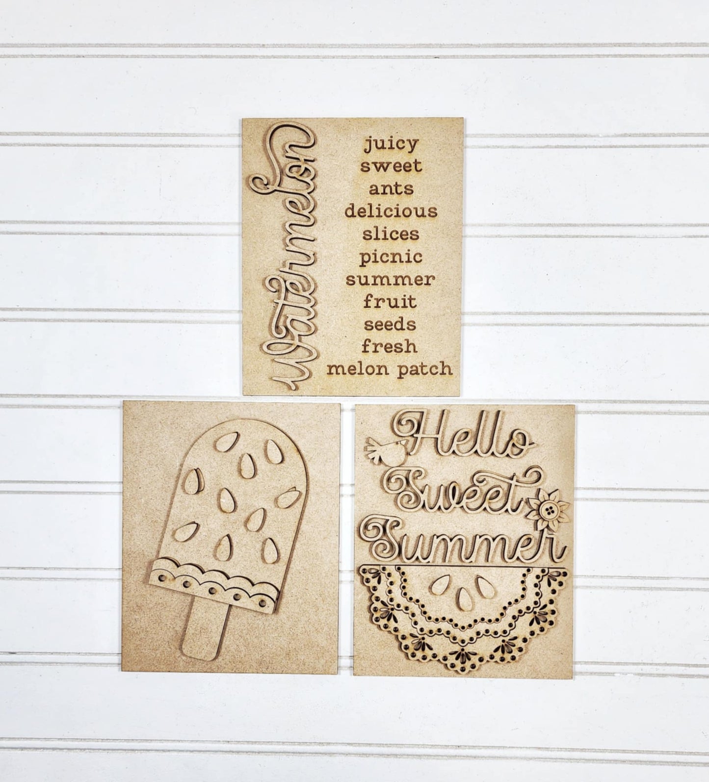 Vintage Watermelon Sign Trio June 2025