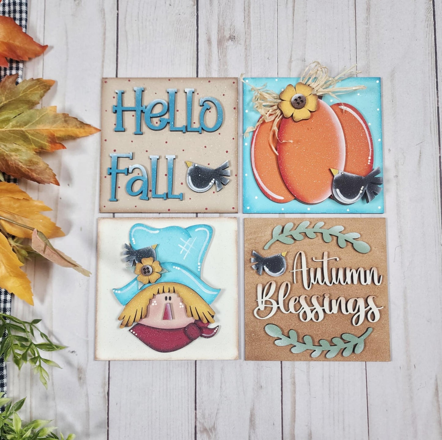 Fall Scarecrow Mini Signs September 2025