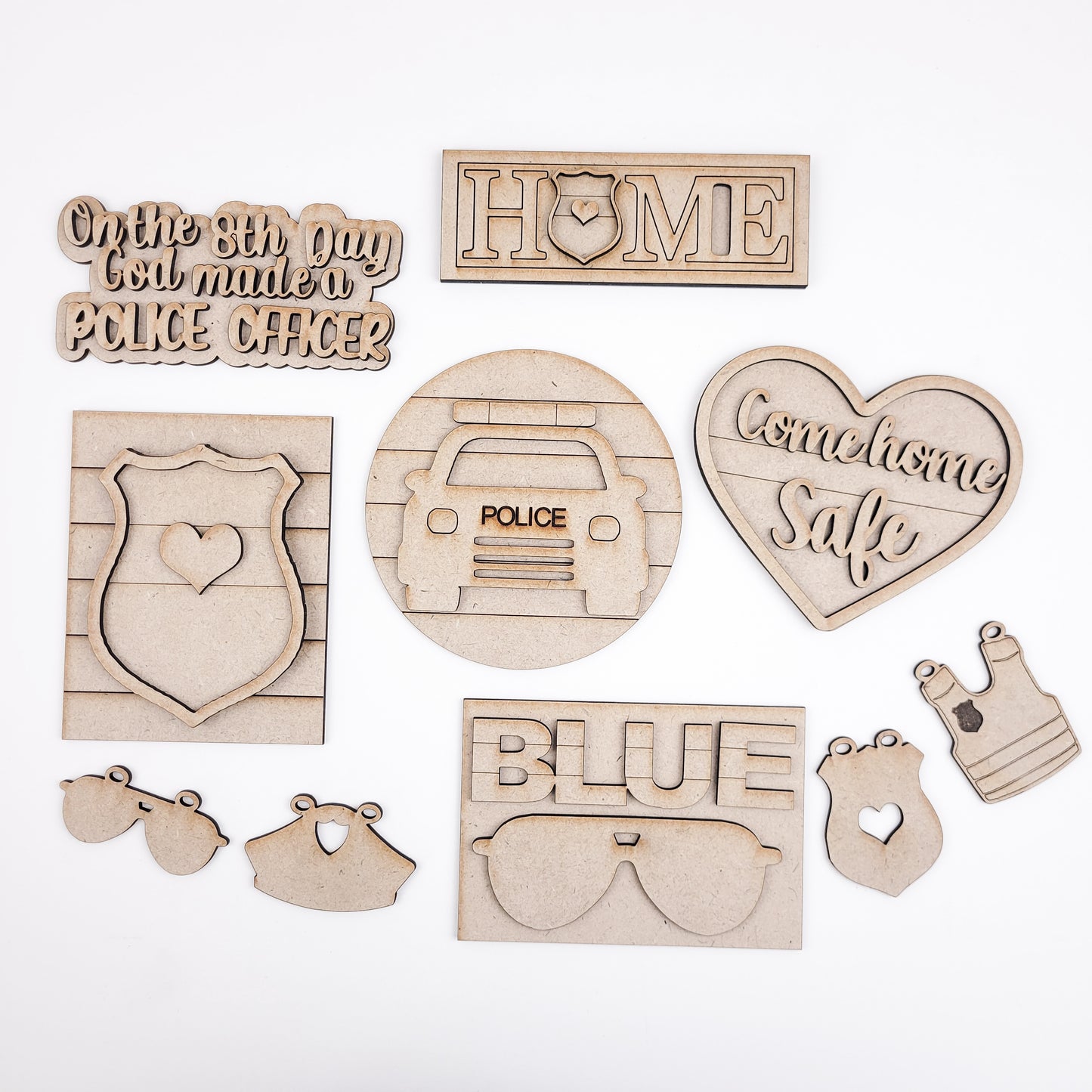 Police Appreciation Tiered Tray DIY Paint Kit