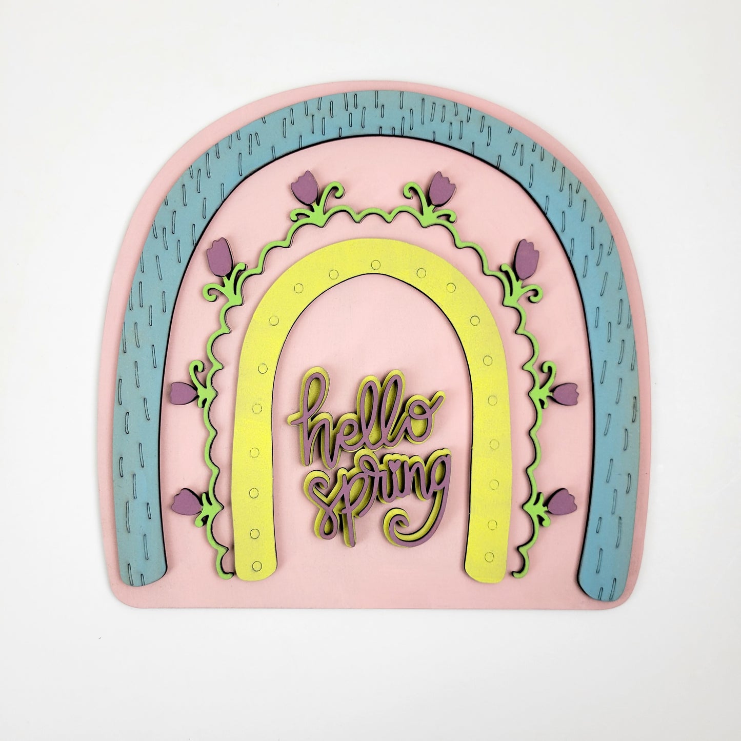 Boho Rainbow Spring Sign DIY Paint Kit