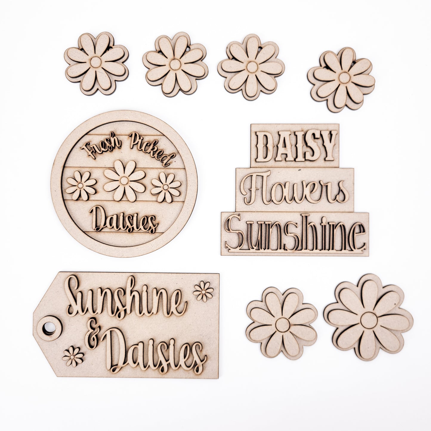 Sunshine & Daisies Summer Tiered Tray DIY Paint Kit
