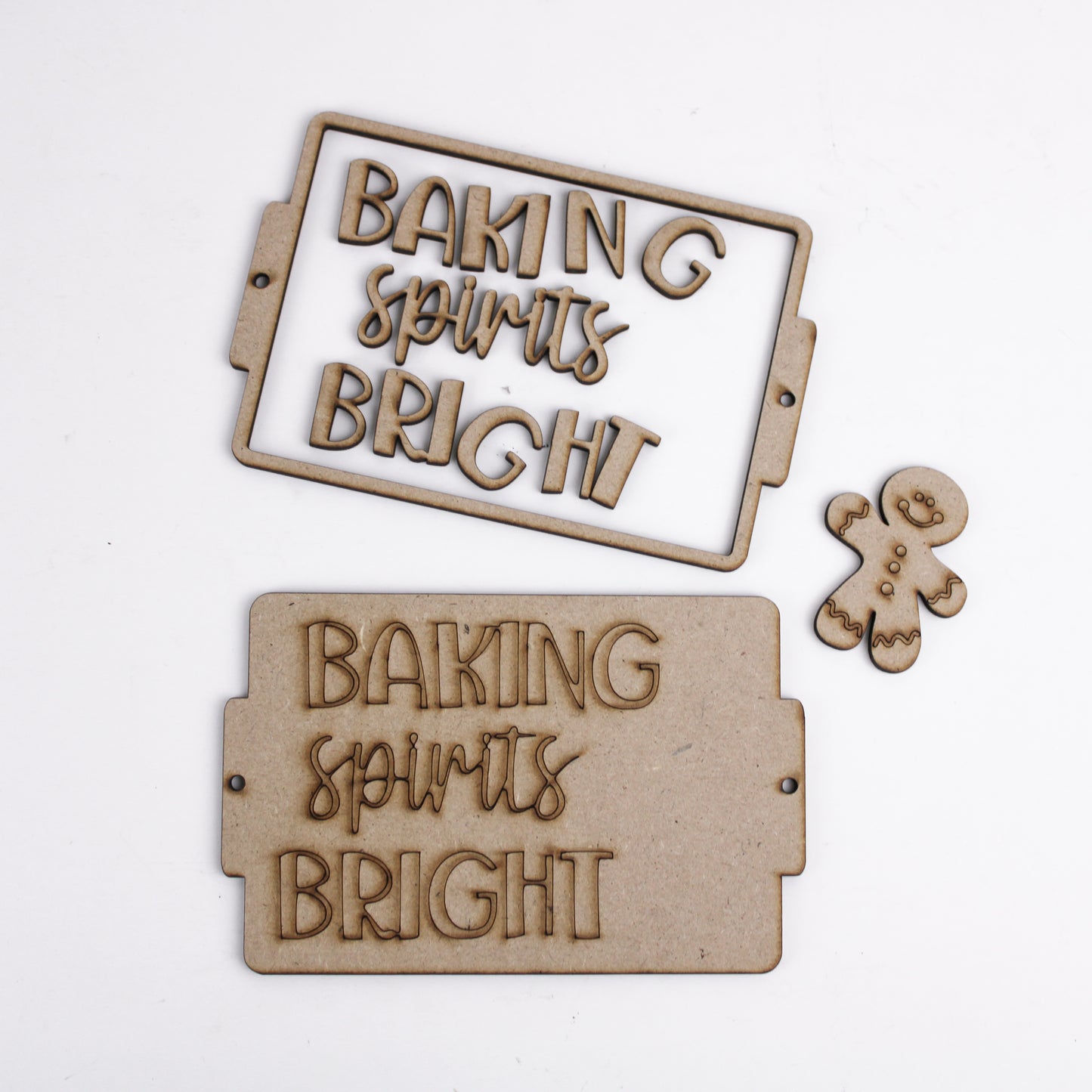 Baking Spirits Bright Gingerbread Tiered Tray DIY Paint Kit
