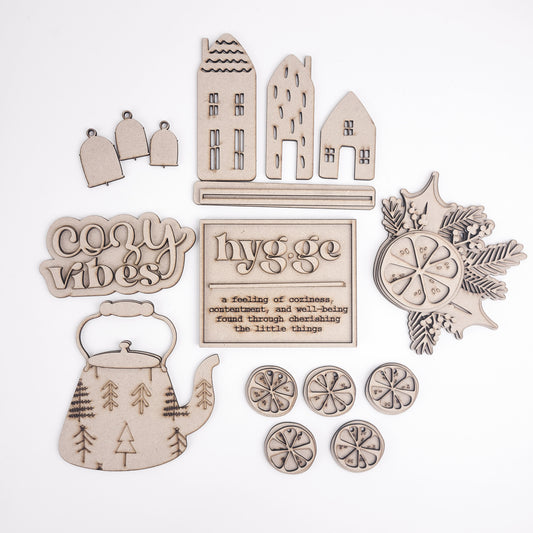 Hygge Cozy Vibes Tiered Tray DIY Paint Kit