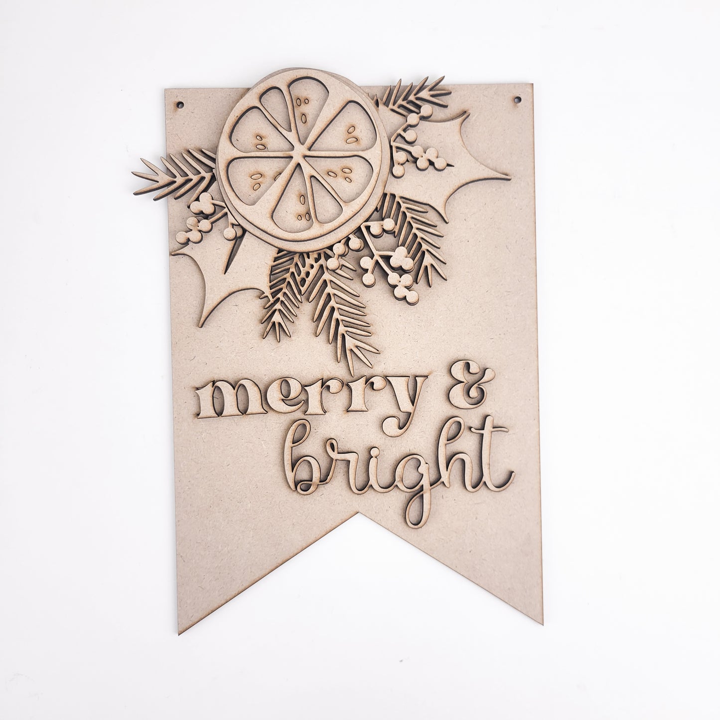 Hygge Merry and Bright Christmas Wall Sign DIY Kit