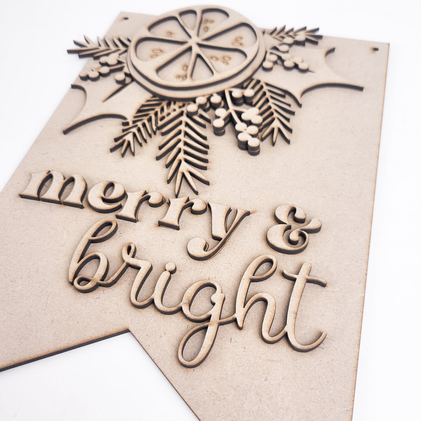Hygge Merry and Bright Christmas Wall Sign DIY Kit