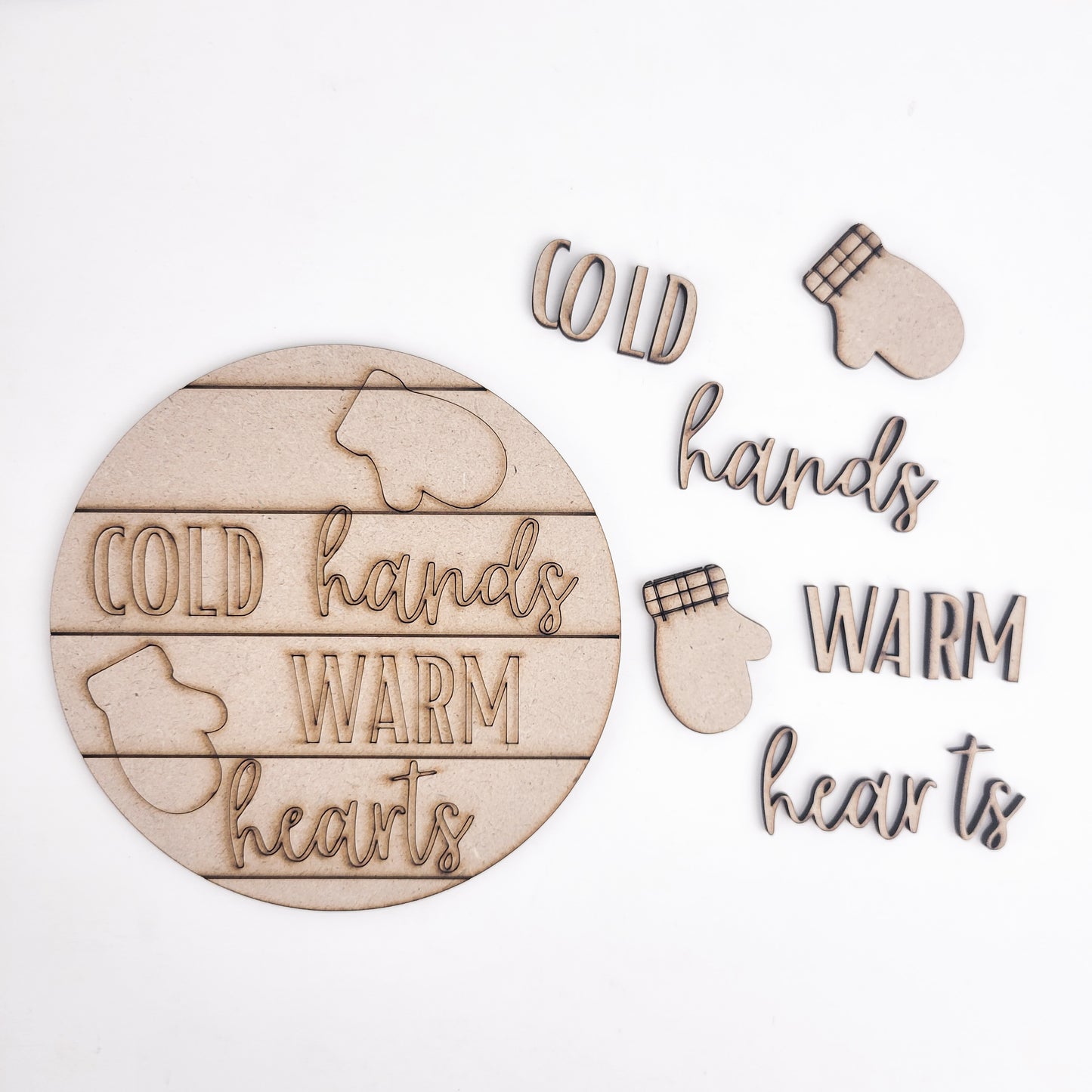Cold Hands Warm Hearts Holiday Winter Tiered Tray DIY Paint Kit