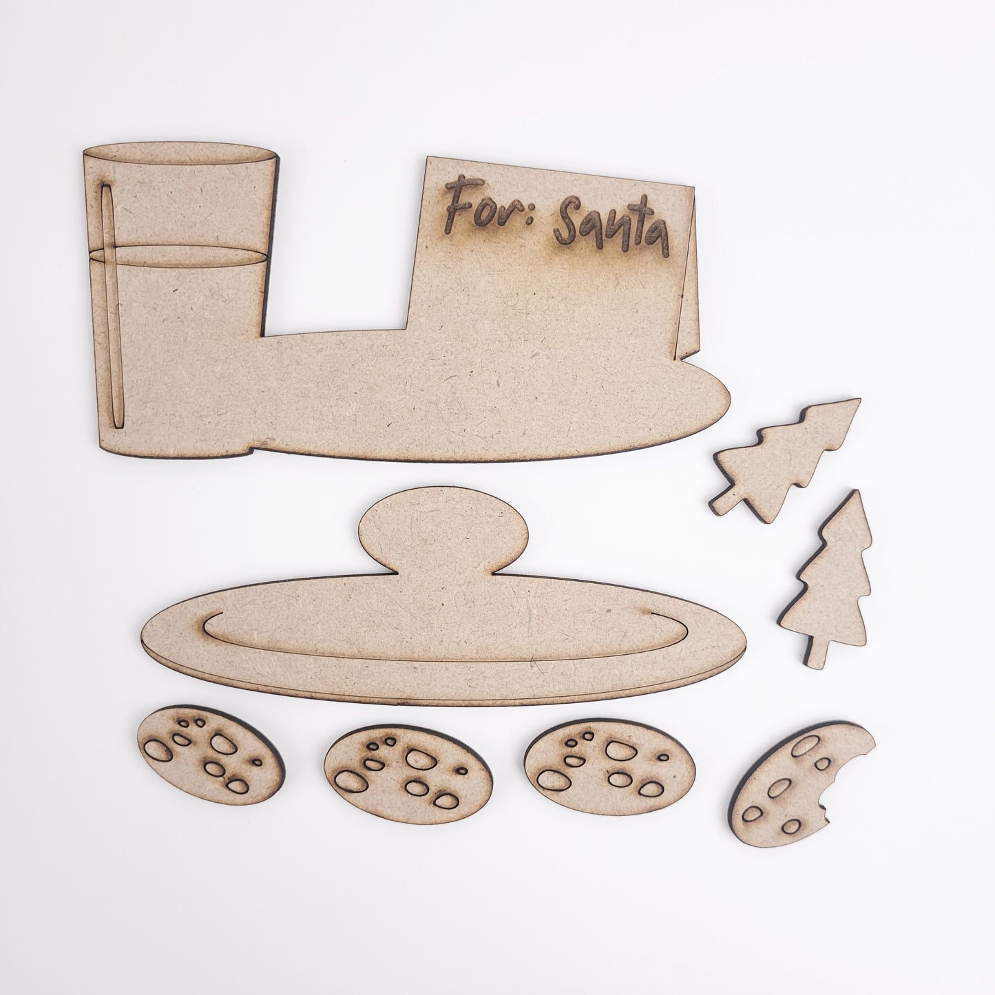 Santas Cookies Tiered Tray DIY Paint Kit