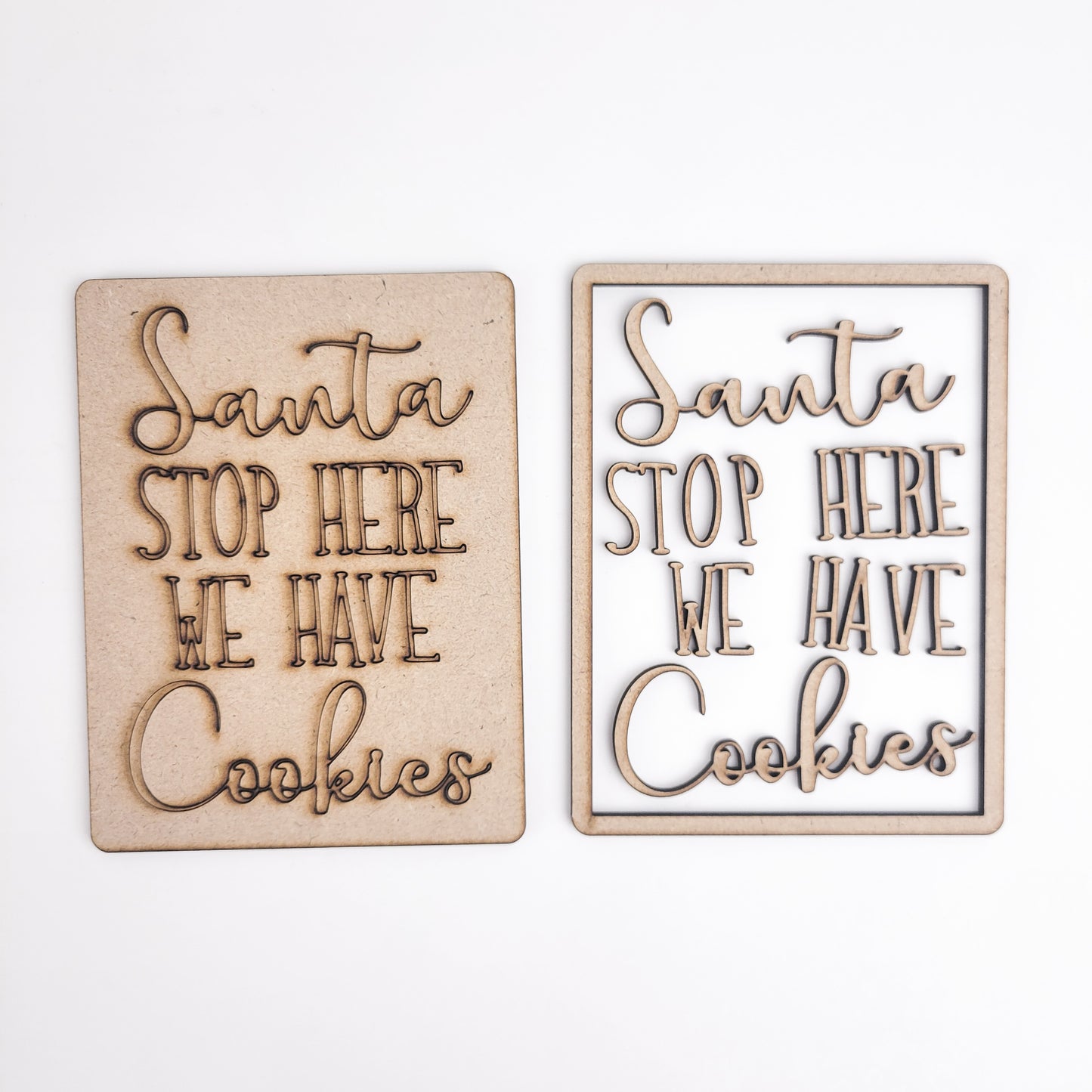 Santas Cookies Tiered Tray DIY Paint Kit