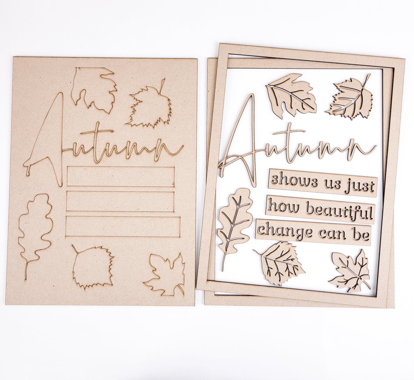Autumn Shows Us Just How Beautiful Change Can Be Wall Sign DIY Kit