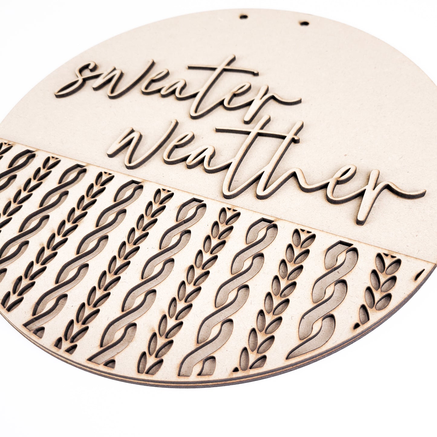 Sweater Weather Cable Knit Wall Sign DIY Kit