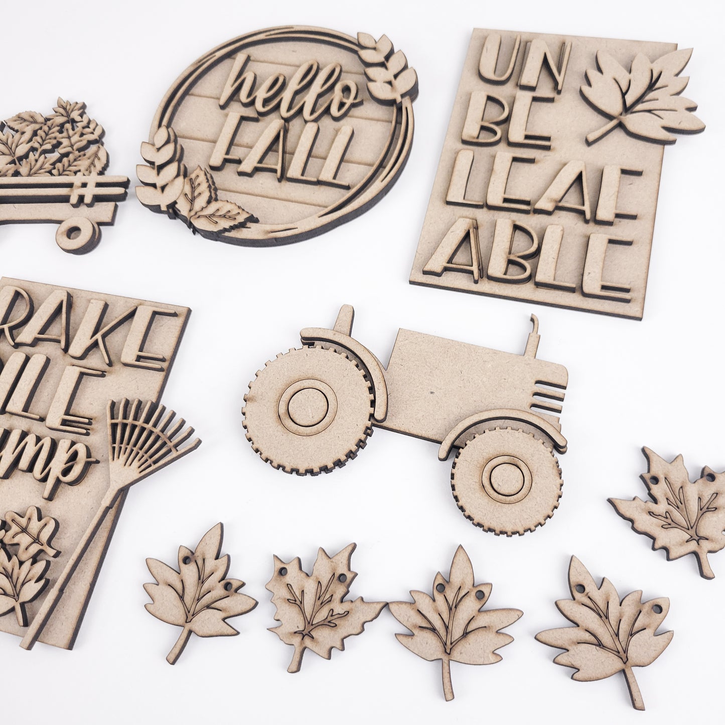 Fall Leaves Tiered Tray DIY Paint Kit