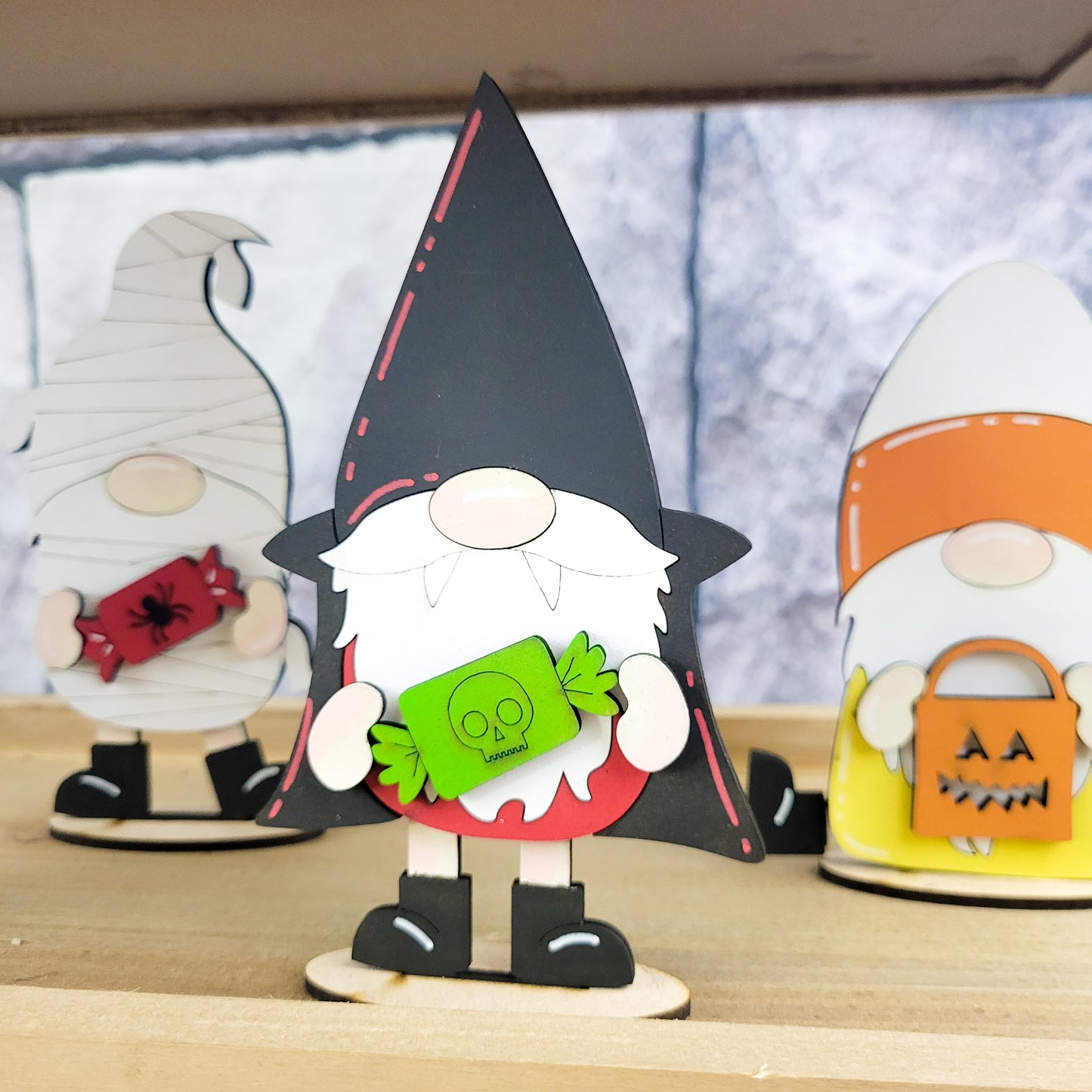 Standing Halloween Gnomes DIY Paint Kit