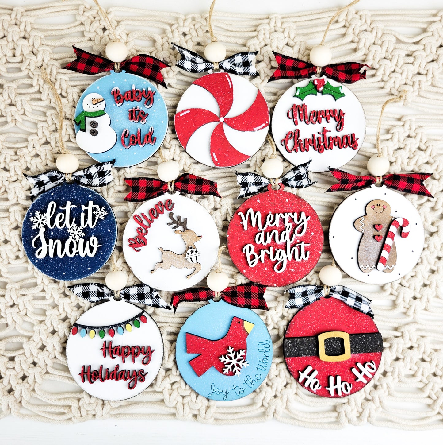 DIY Christmas Ornaments Set of 10