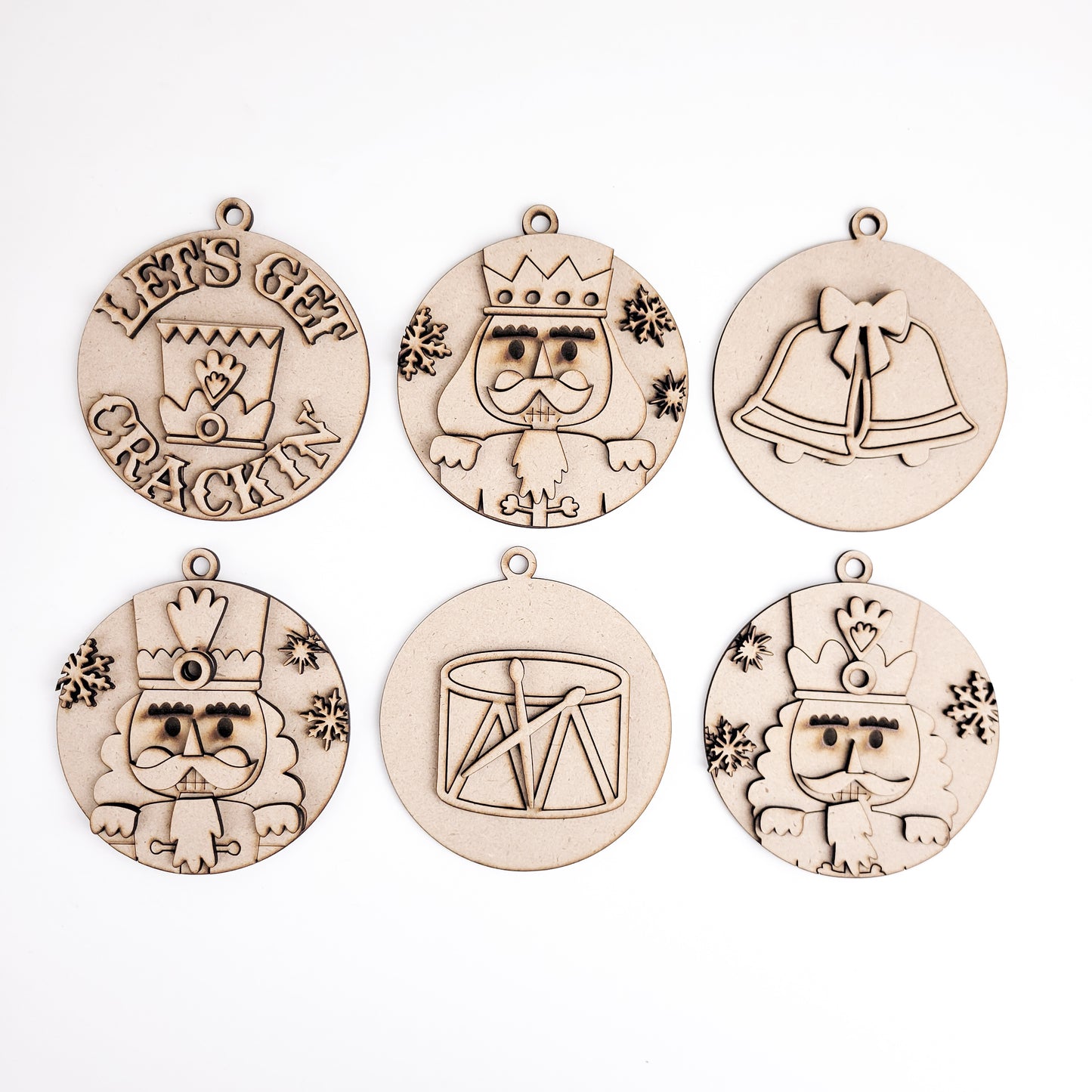 Nutcracker Christmas Ornaments DIY Set of 6