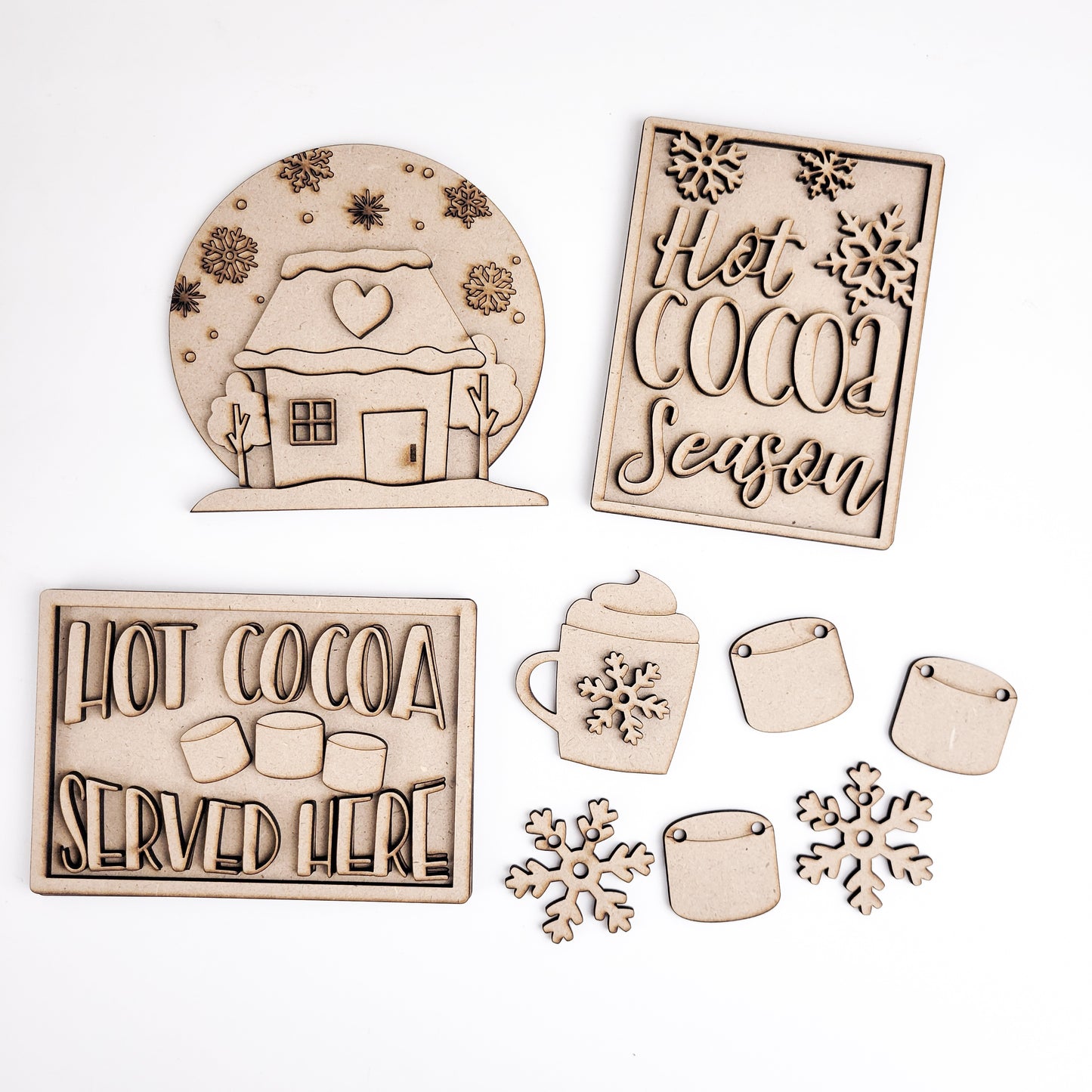 Hot Cocoa Season Tiered Tray DIY Paint Kit