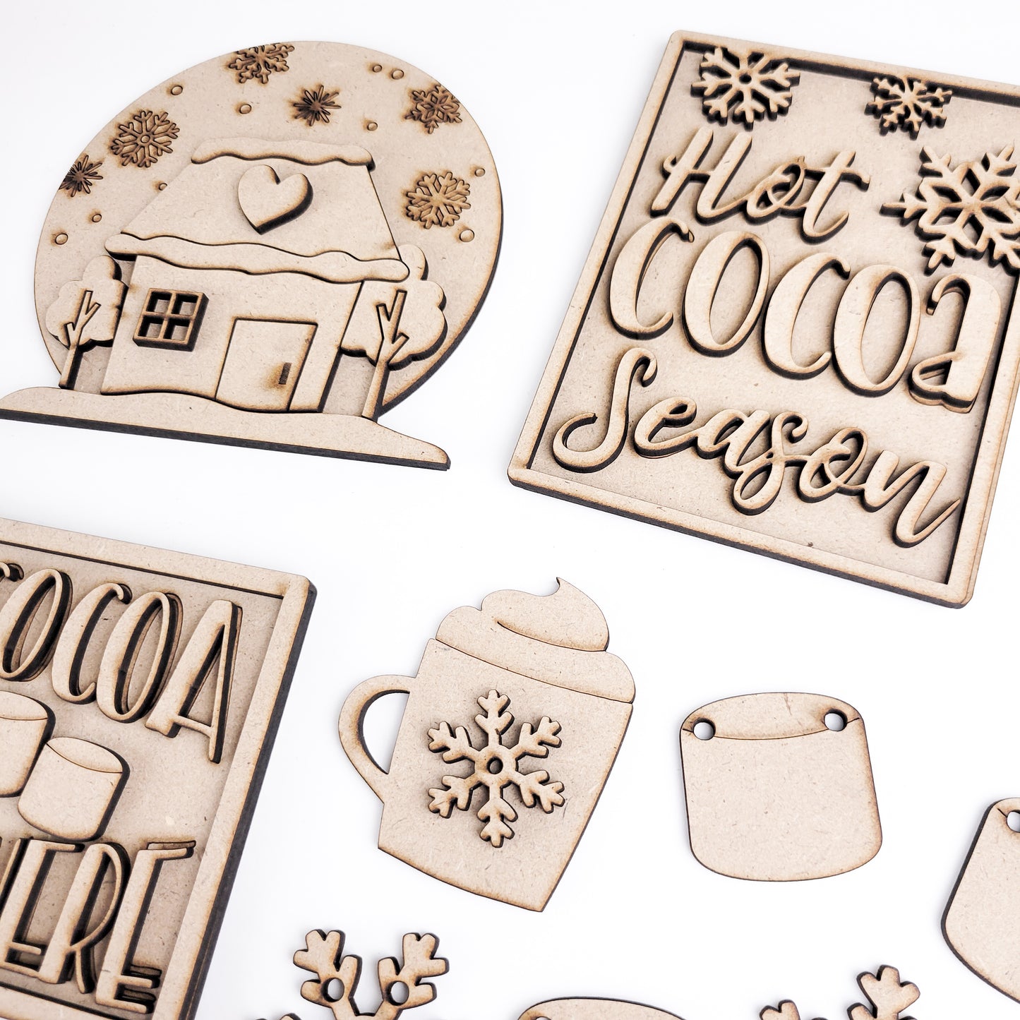 Hot Cocoa Season Tiered Tray DIY Paint Kit