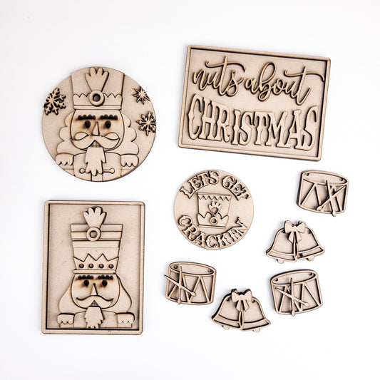 Nuts About Christmas Nutcracker Tiered Tray DIY Paint Kit